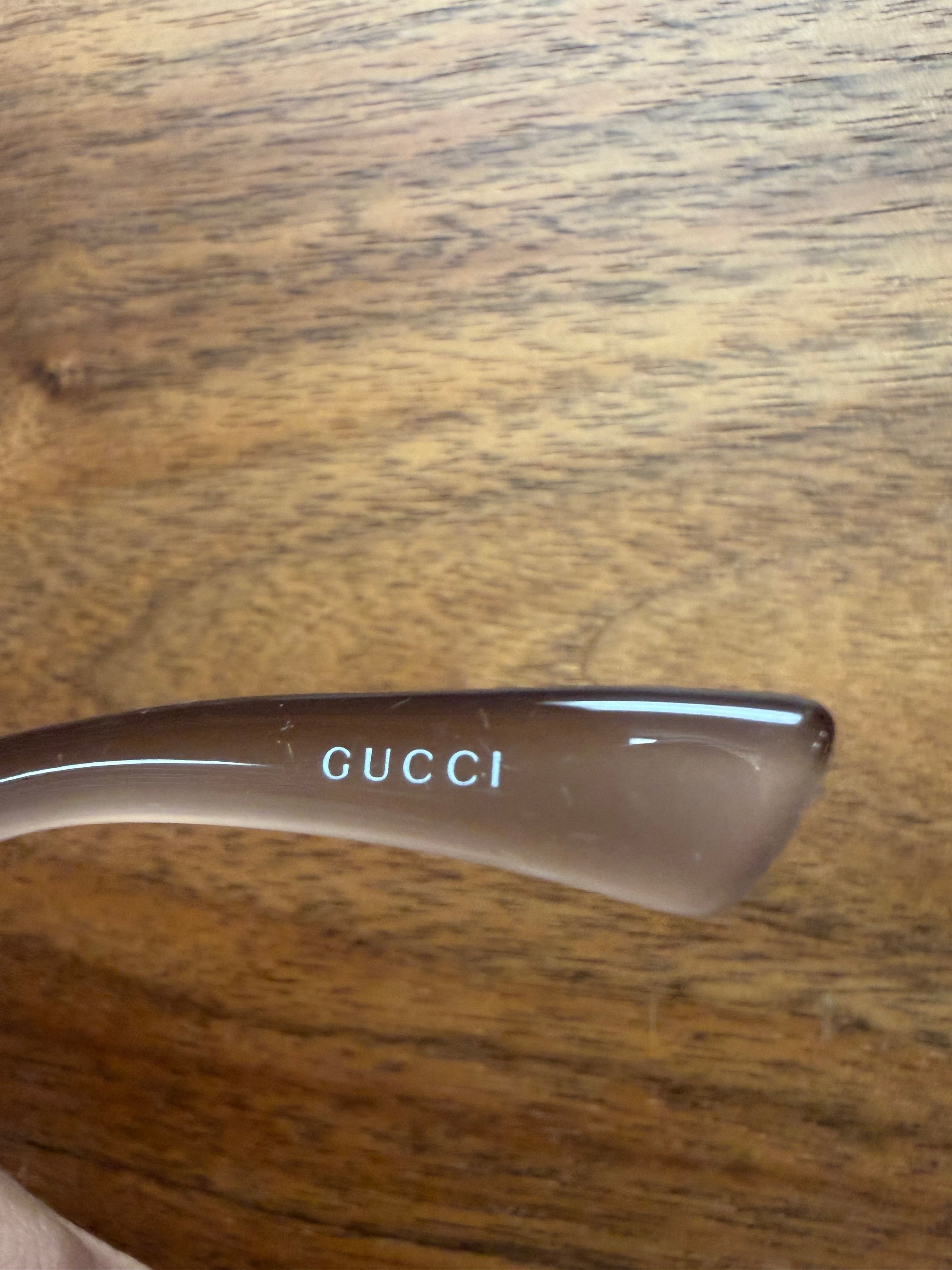 Gucci Gucci Translucent Pink ‘Horsebit’ Rounded Shape Sunglasses Size ONE SIZE - 5 Thumbnail