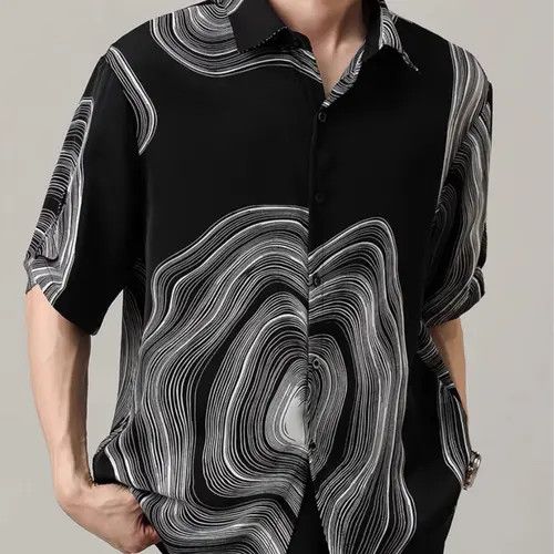 VIBE Abstract Print Short Sleeve Shirt Size US L / EU 52-54 / 3 - 3 Thumbnail