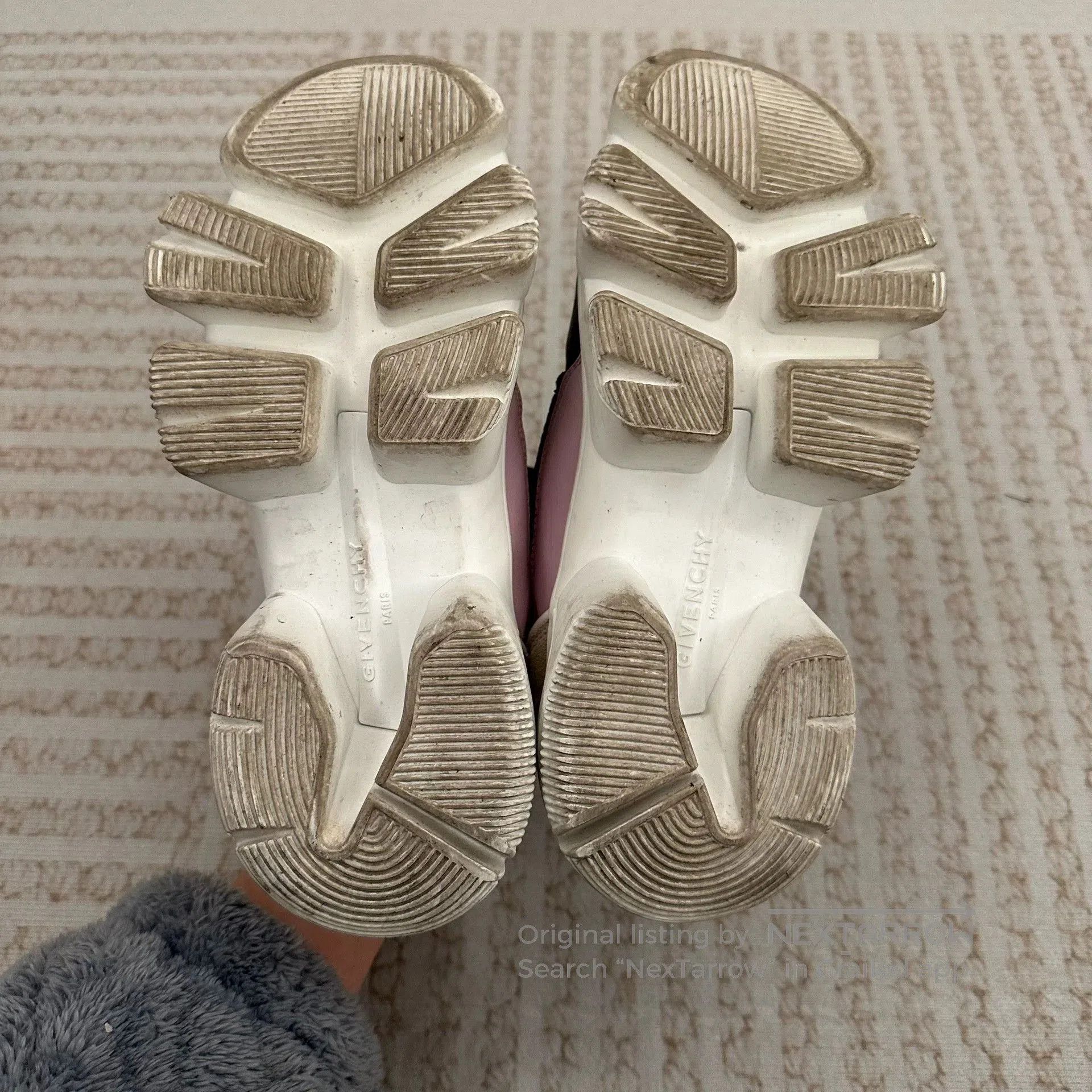 givenchy chunky dad sneakers in black and pink.