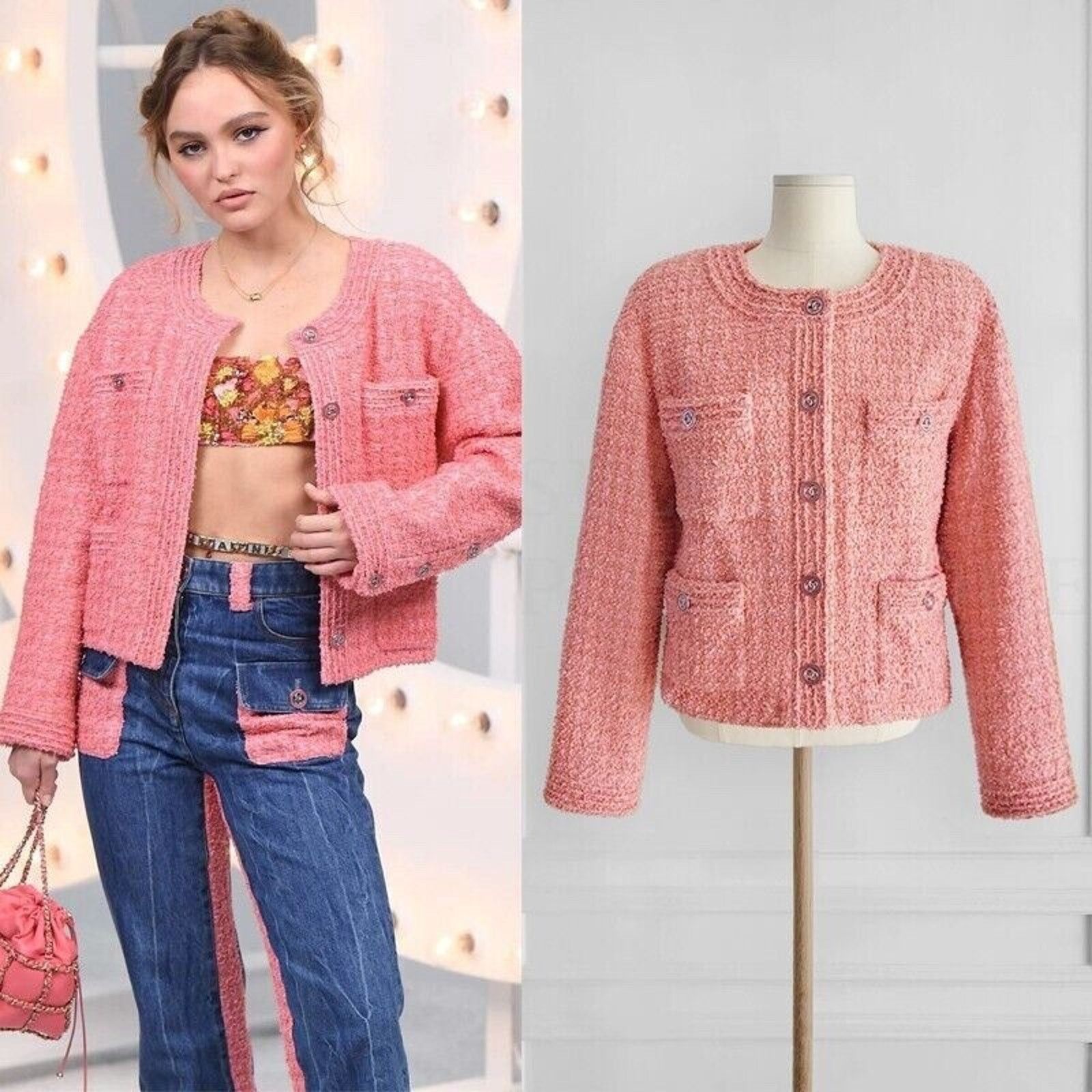 Chanel Chanel Button Runway Long Sleeve Tweed Jacket 42 Size M / US 6-8 / IT 42-44 - 11 Thumbnail