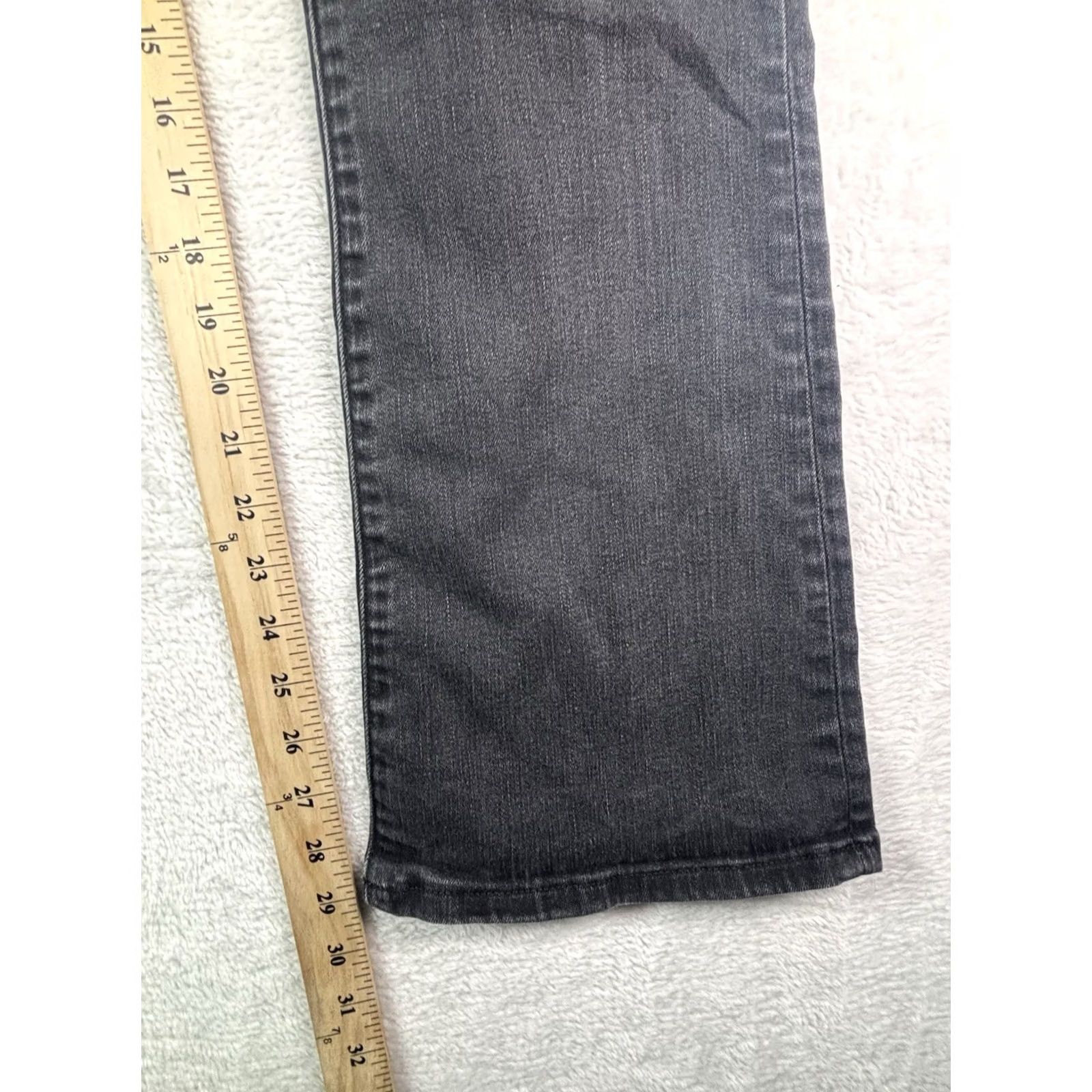 Express Express Jeans Bootcut Womens Size 12 Light Black Denim Stretch Pockets - Bootcut, Regular Fit, Mid Rise, Button Zip Closure, Denim - Express Size 24" / US 00 / IT 34 - 4 Thumbnail