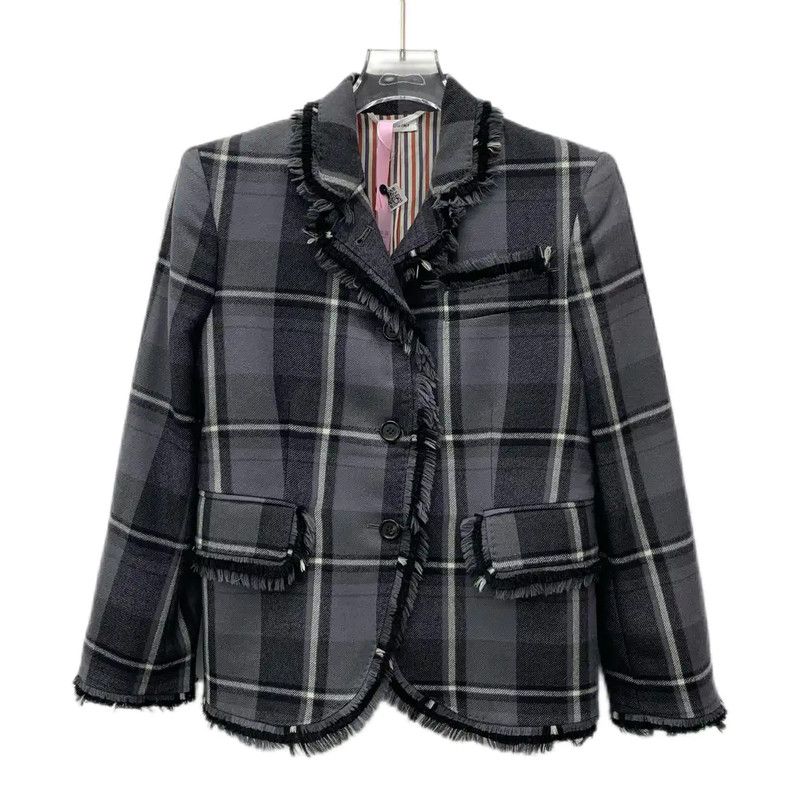 Thom Browne Thom Browne Gray Wool Women’s Jacket 0089 Size S / US 4 / IT 40 - 1 Thumbnail