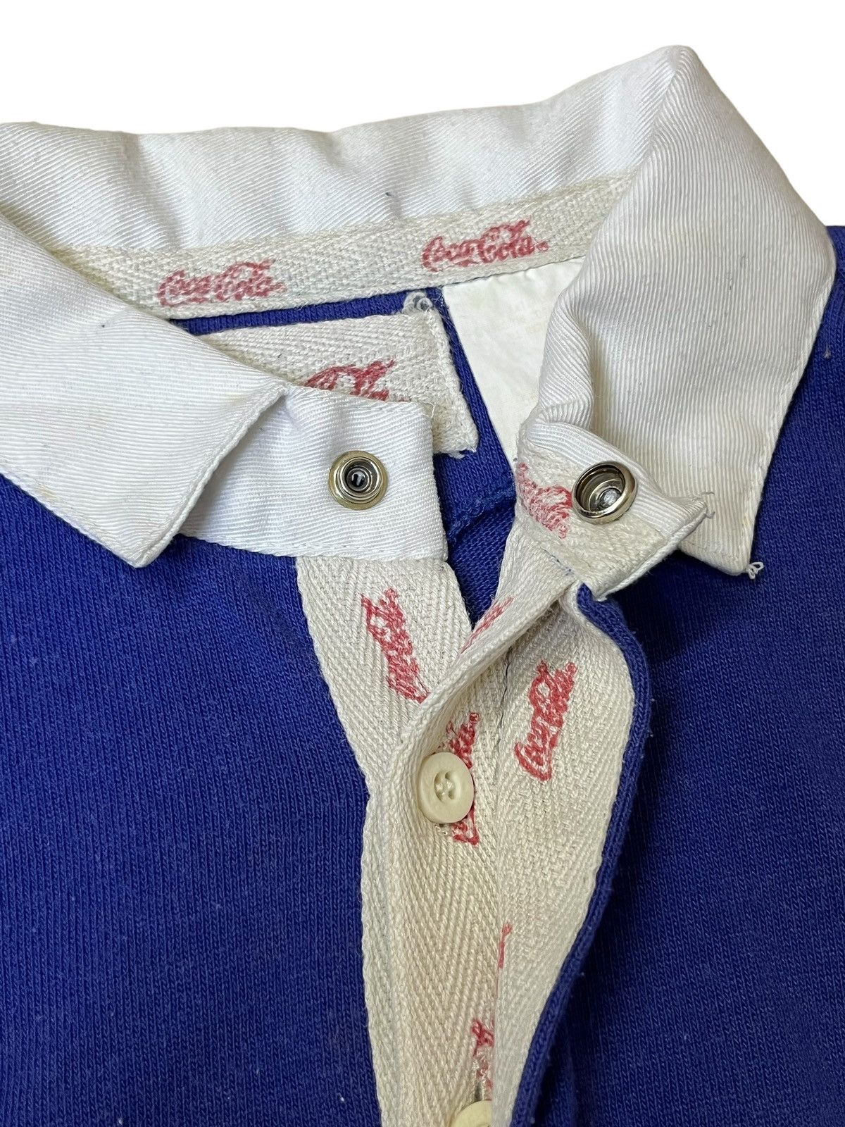 Coca Cola VINTAGE KIDS COCA COLA RUGBY SHORT SLEEVE SHIRT Size US XXS / EU 40 - 6 Thumbnail