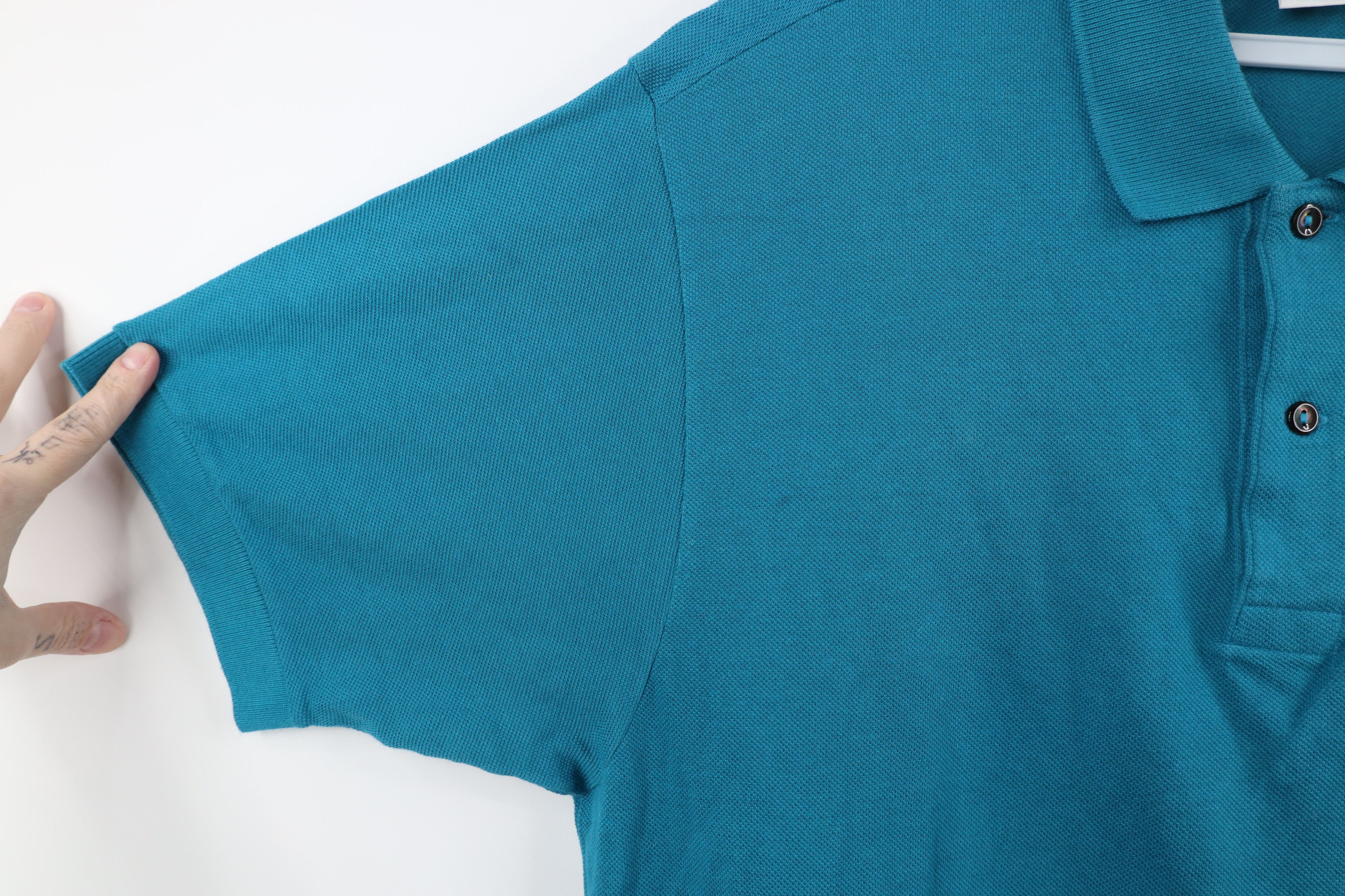 Lacoste × Vintage Lacoste Croc Logo Pique Cotton Golf Tennis Polo Teal Size US XL / EU 56 / 4 - 8 Thumbnail