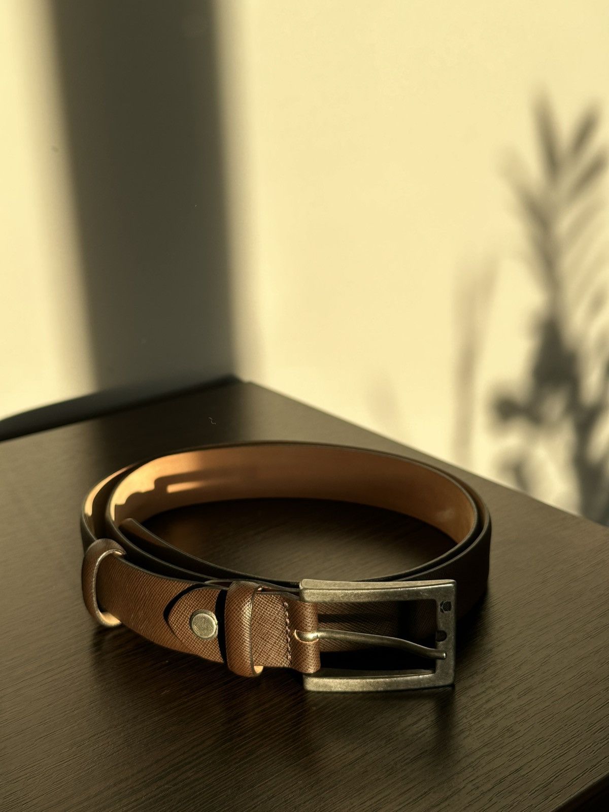 NAVYBOOT Navyboot brown cow leather classic belt Size ONE SIZE - 1 Thumbnail