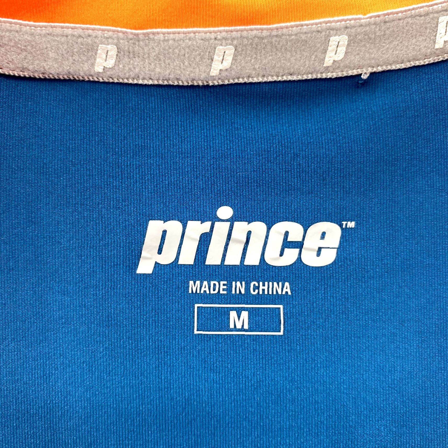 Prince Prince 1/4 Zip Polo Pullover Men's Medium Blue Orange Sportswear Tennis Core Ace Shirt Size US M / EU 48-50 / 2 - 5 Thumbnail