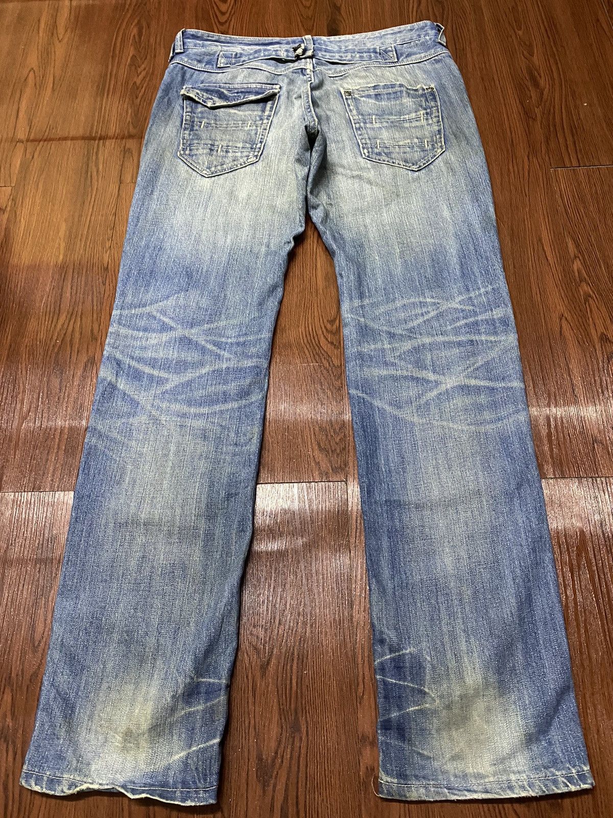 Japanese Brand Vintage Japan Nano Universe Dirty Mud Wash Distressed Jeans Size US 32 / EU 48 - 2 Thumbnail