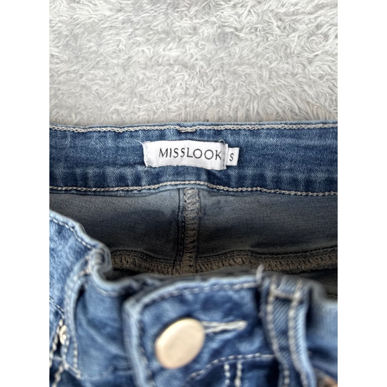 Vintage Misslook Jeans Womens Small Blue Bootcut Denim Mid Rise Cotton Blend 25x28 Size 28" / US 6 / IT 42 - 6 Thumbnail