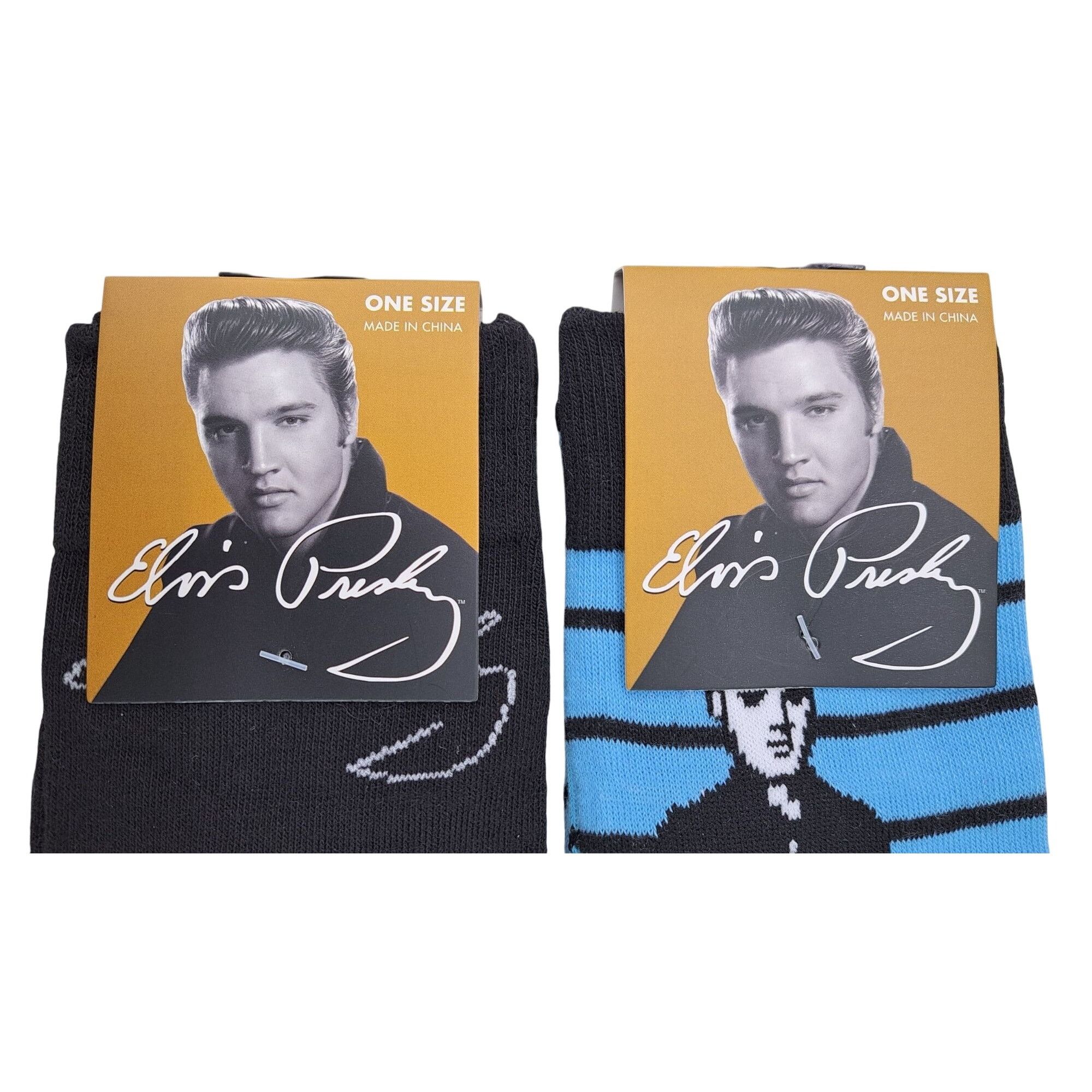 Other Elvis Presley Socks Pink Cadillac Black Blue 2 Pair One Size Size ONE SIZE - 3 Thumbnail
