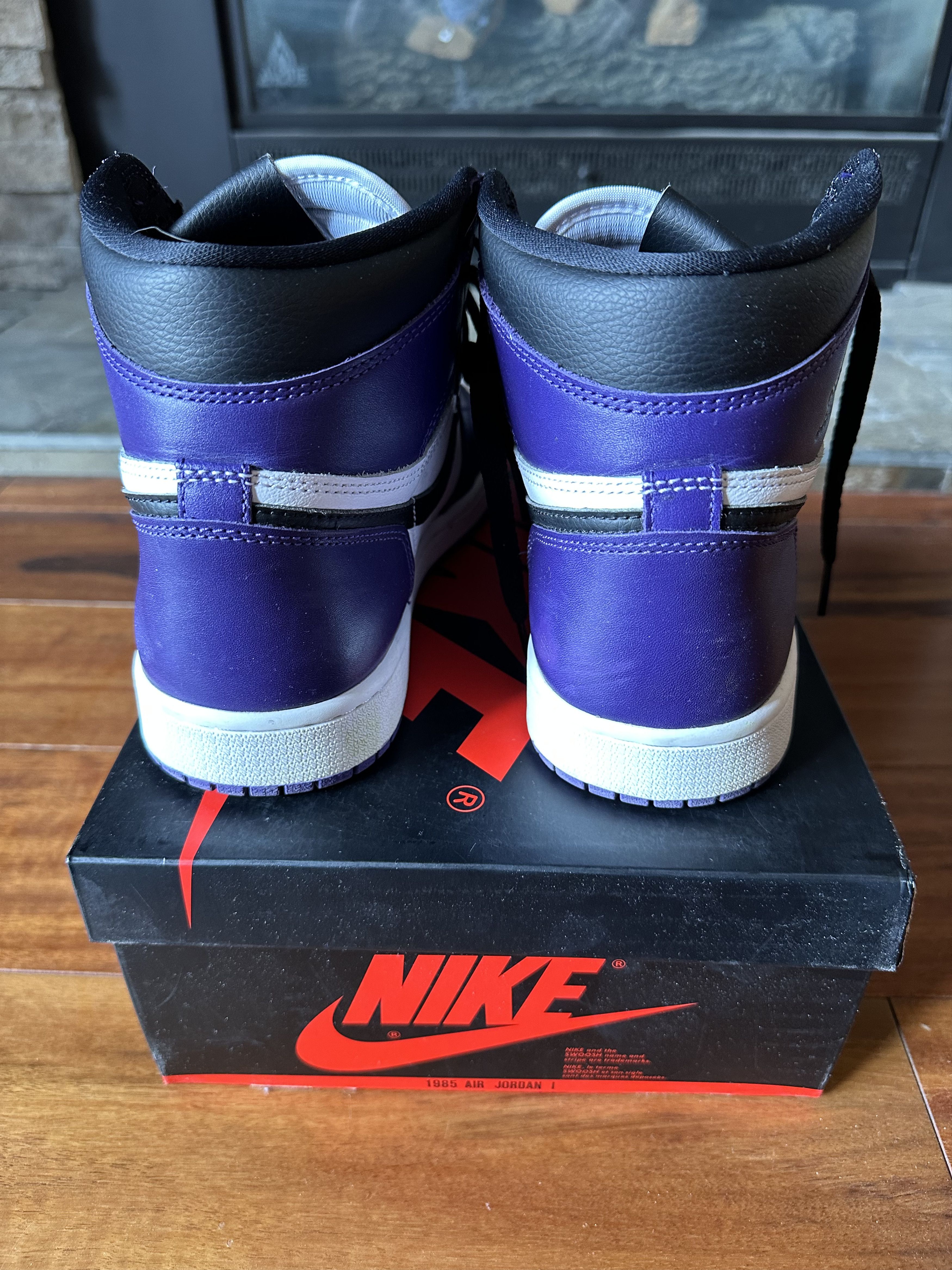 Jordan Brand Nike Air Jordan 1 High Court Purple Size US 8.5 / EU 41-42 - 3 Thumbnail