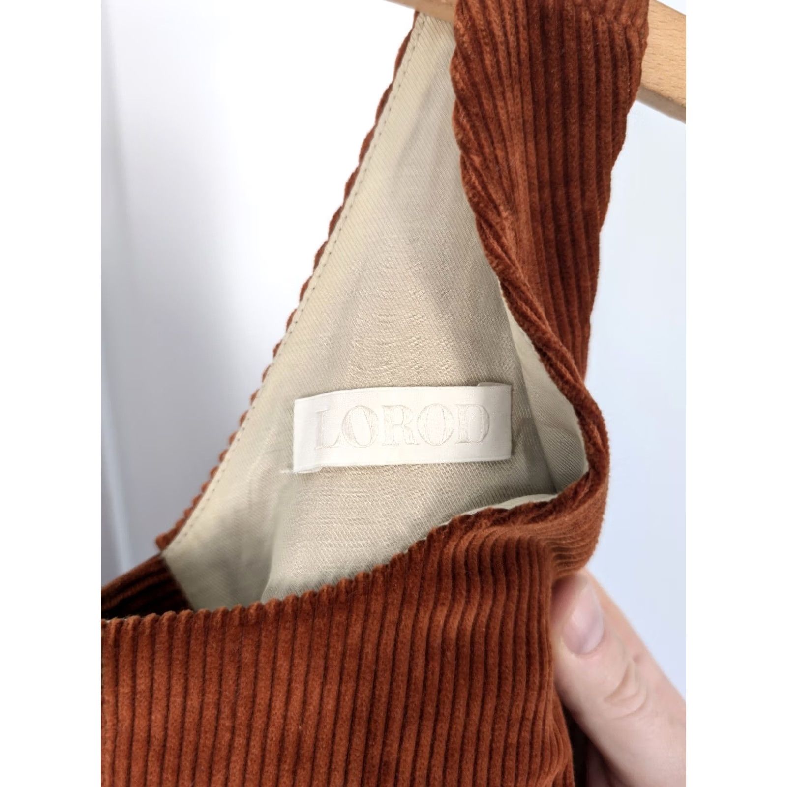 Vintage Lorod NYC Brown Corduroy D Ring Back Strap Dress Womens Pencil Knee Length Sleeveless Zip 0 Regular gBBri t9a Size XS / US 0-2 / IT 36-38 - 3 Thumbnail