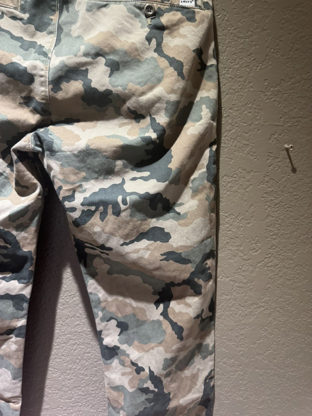 Levi's Camo Levis Beige Green Brown White Tag Vintage Denim Pants Size US 31 - 15 Thumbnail