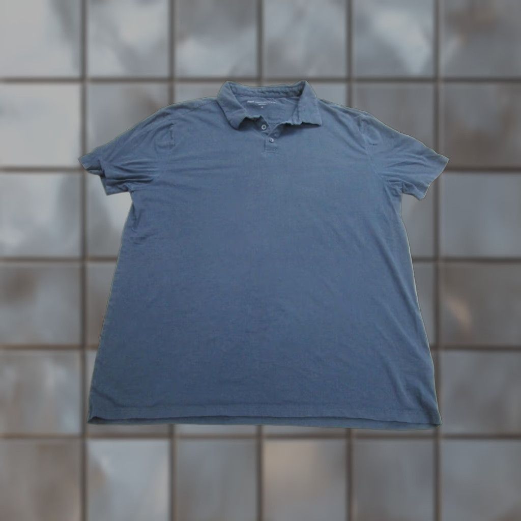 John Varvatos John Varvatos Mens Blue XL Short Sleeve Polo Shirt Cotton Blend Jersey Size US XL / EU 56 / 4 - 1 Thumbnail