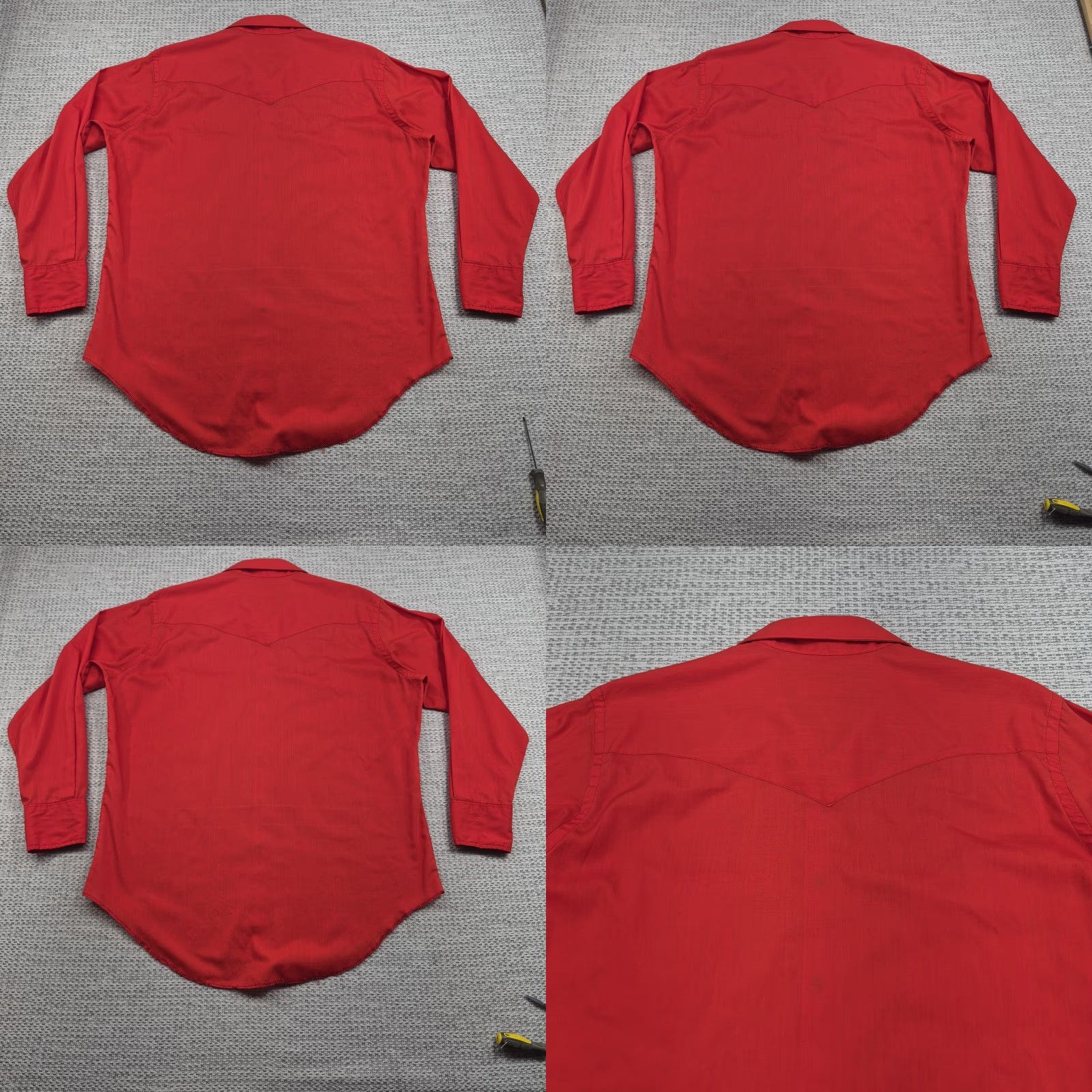 Wrangler VINTAGE Wrangler Shirt Mens XL Red Western Long Tails Button Front USA 70s Size US XL / EU 56 / 4 - 9 Thumbnail