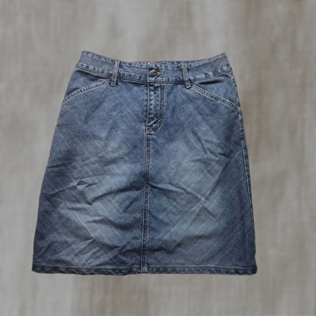 Route 66 Route 66 Skirt Adult Regular Medium Wash Blue Denim Short 8 Pockets 80s 90s Vintage No Womens, Casual, Workwear, Party/Cocktail, Travel Size 30" / US 8 / IT 44 - 1 Thumbnail