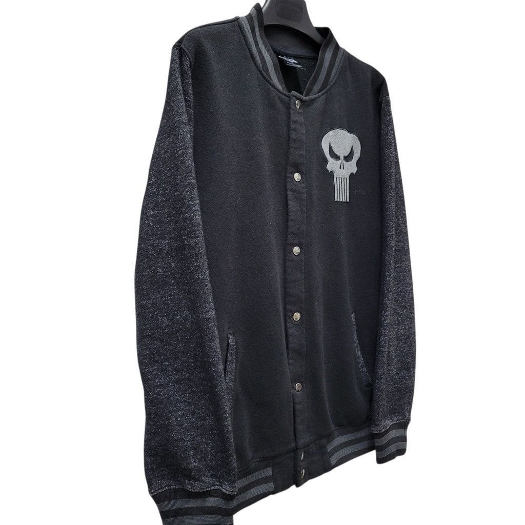 Marvel Comics Marvel Punisher Jacket Adult Medium BlackVarsity Snap Skull Size US M / EU 48-50 / 2 - 3 Thumbnail