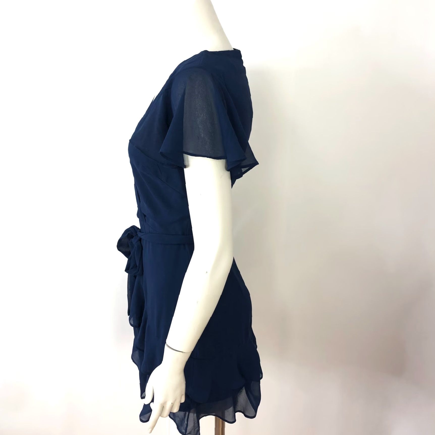 Lulus Lulus XS Blouson Chiffon V-Neck Polyester Mini Dress Blue MINT Dress Size XS / US 0-2 / IT 36-38 - 2 Thumbnail