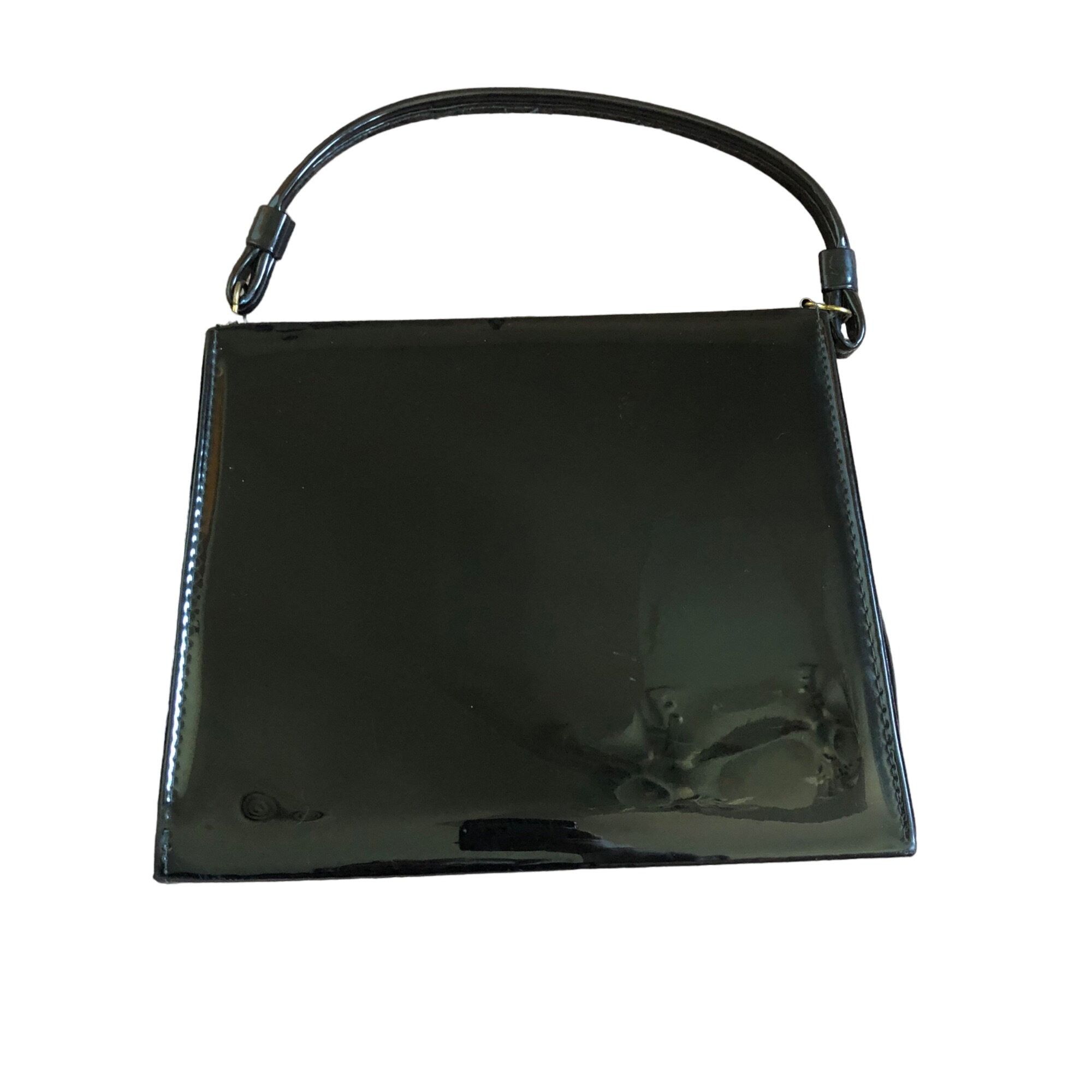 Vintage Vintage Aina Patent Leather Gold Hardware Frame Handbag Size ONE SIZE - 1 Thumbnail