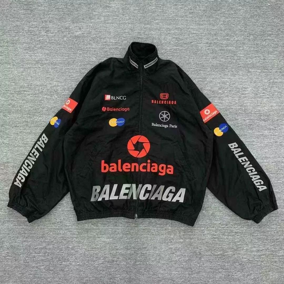 Balenciaga Black Logo Racing Jacket