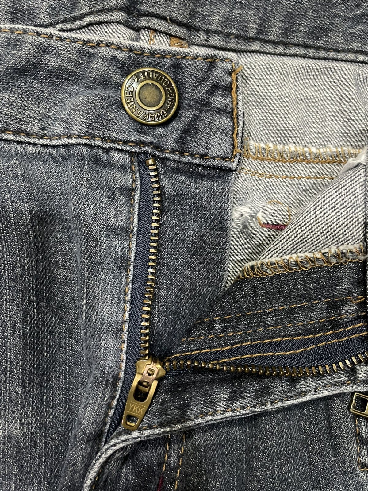 Japanese Brand Vintage Faded Distress Dark Blue Jeans Size US 38 / EU 54 - 7 Thumbnail
