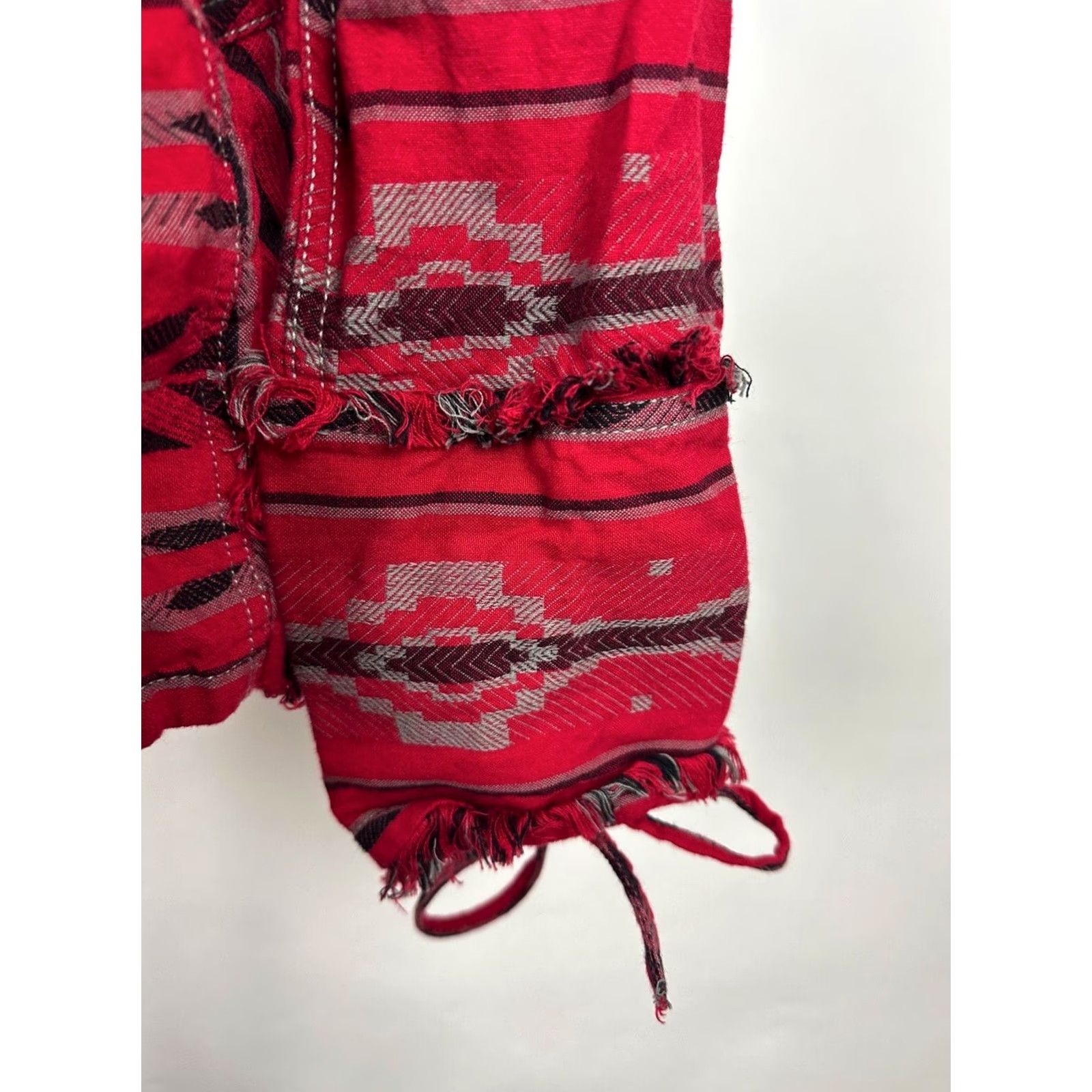 Vintage Ryan Michael Jacket Womens Medium Red Southwestern Stripe Cowgirl Rodeo Boho Size M / US 6-8 / IT 42-44 - 4 Thumbnail