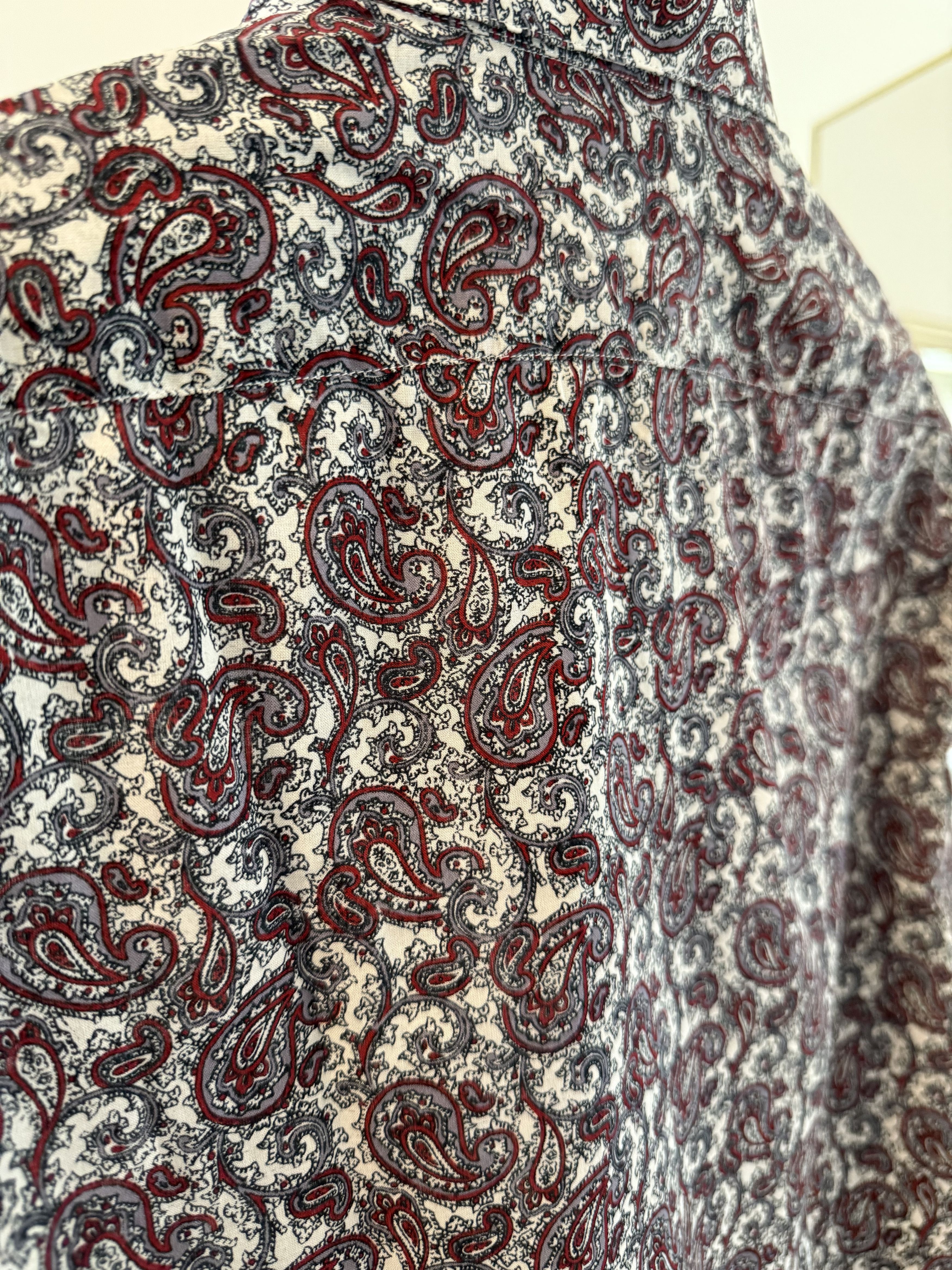 Hedi Slimane × Saint Laurent Paris SS17 Saint Laurent Paisley Shirt Size US M / EU 48-50 / 2 - 7 Thumbnail