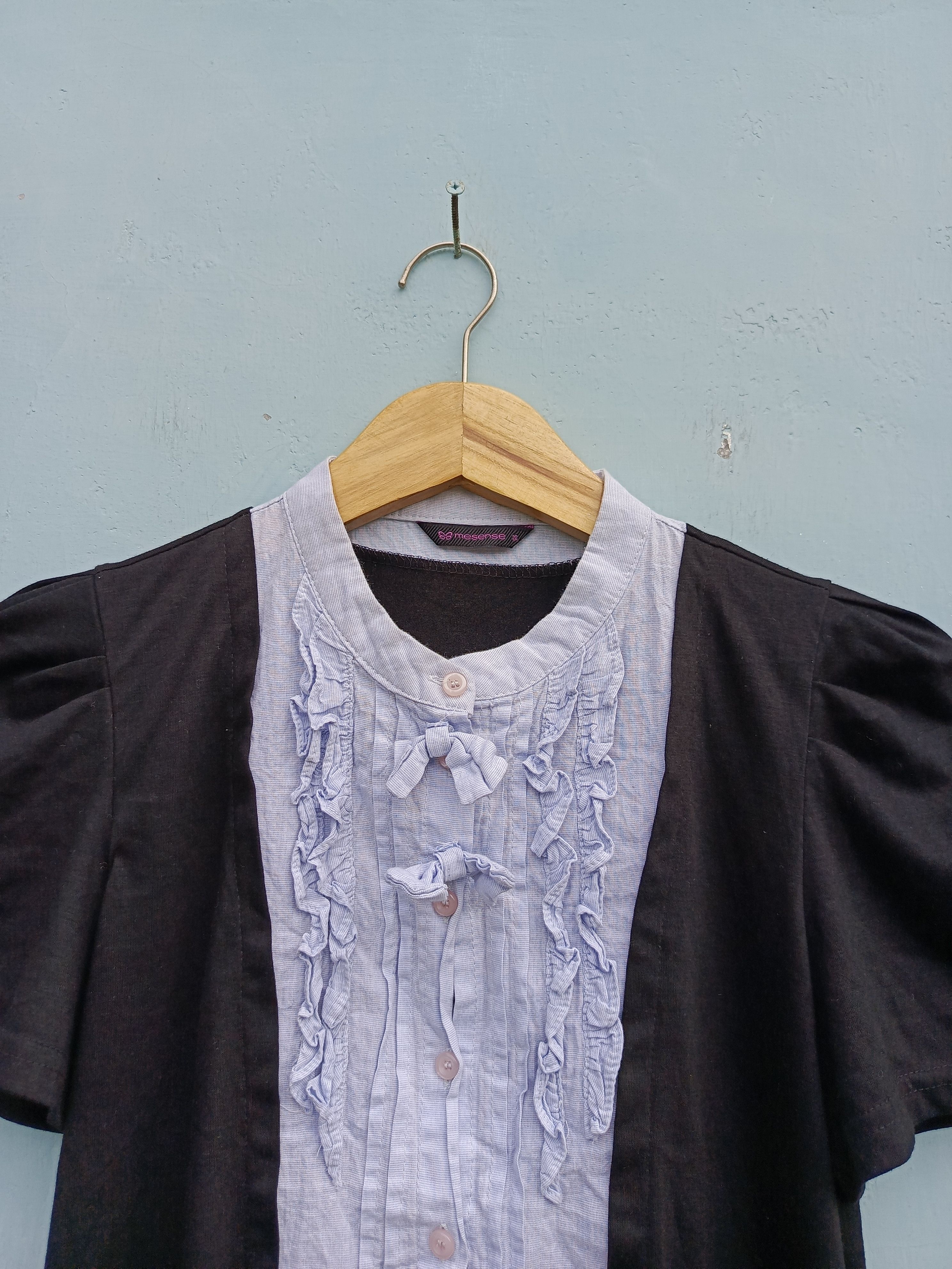 Designer × Other Mesense black blue blouse shirt Size M / US 6-8 / IT 42-44 - 5 Thumbnail