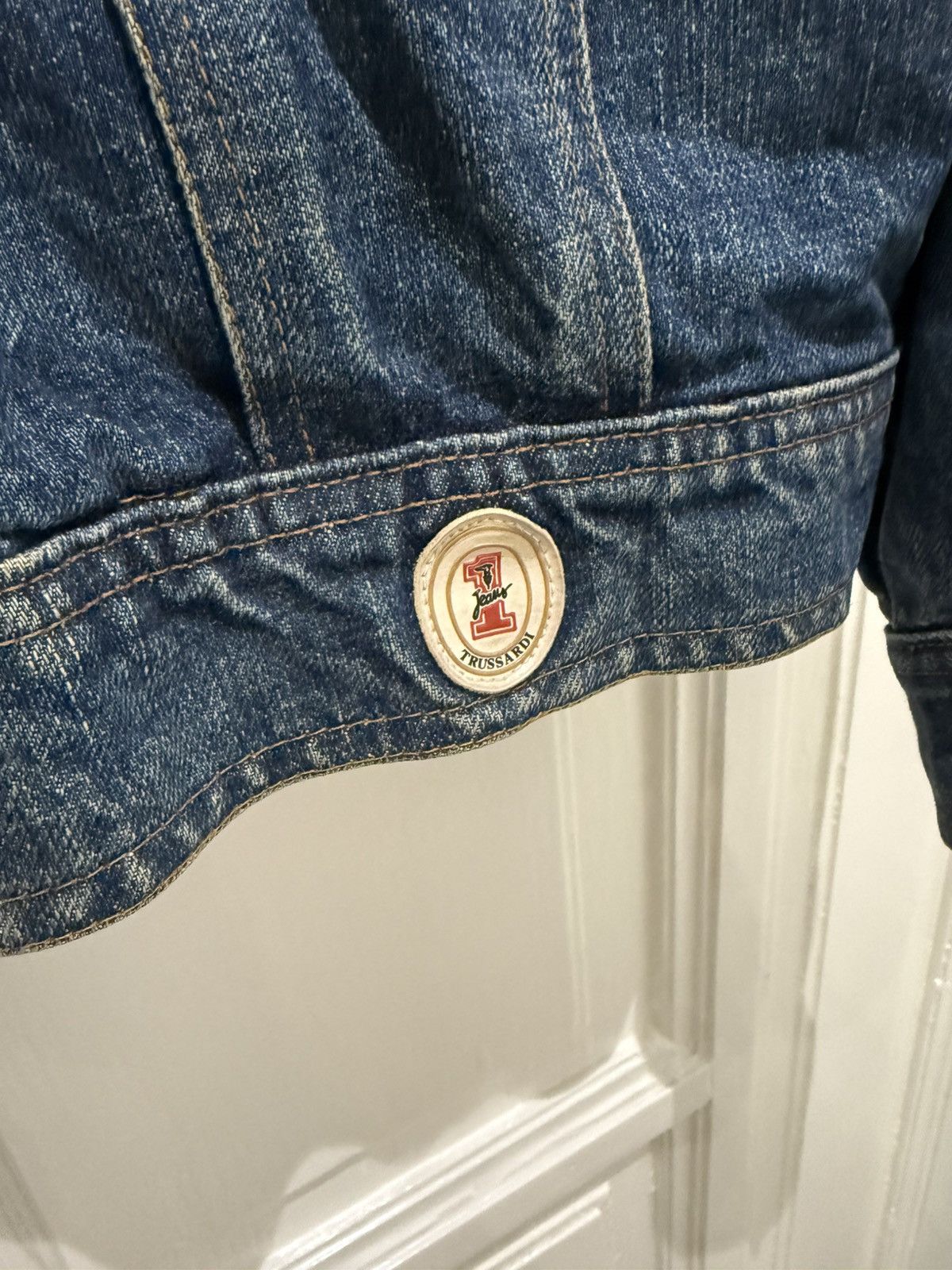 Trussardi Trussardi embroidered denim jacket Size US XL / EU 56 / 4 - 5 Thumbnail
