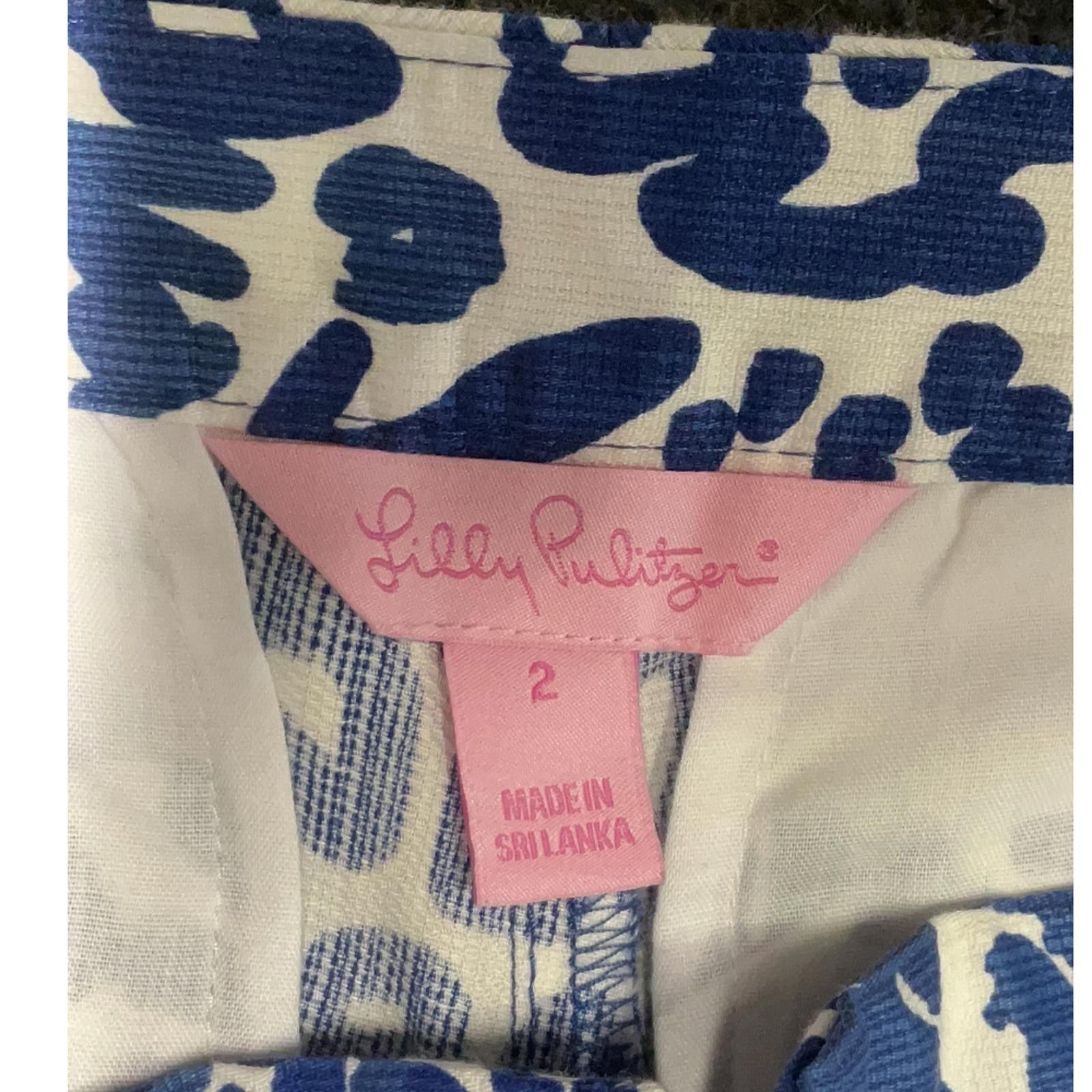 Other Lilly Pulitzer Printed Blue Vacation Shorts Size 2 Size 26" / US 2 / IT 38 - 3 Thumbnail