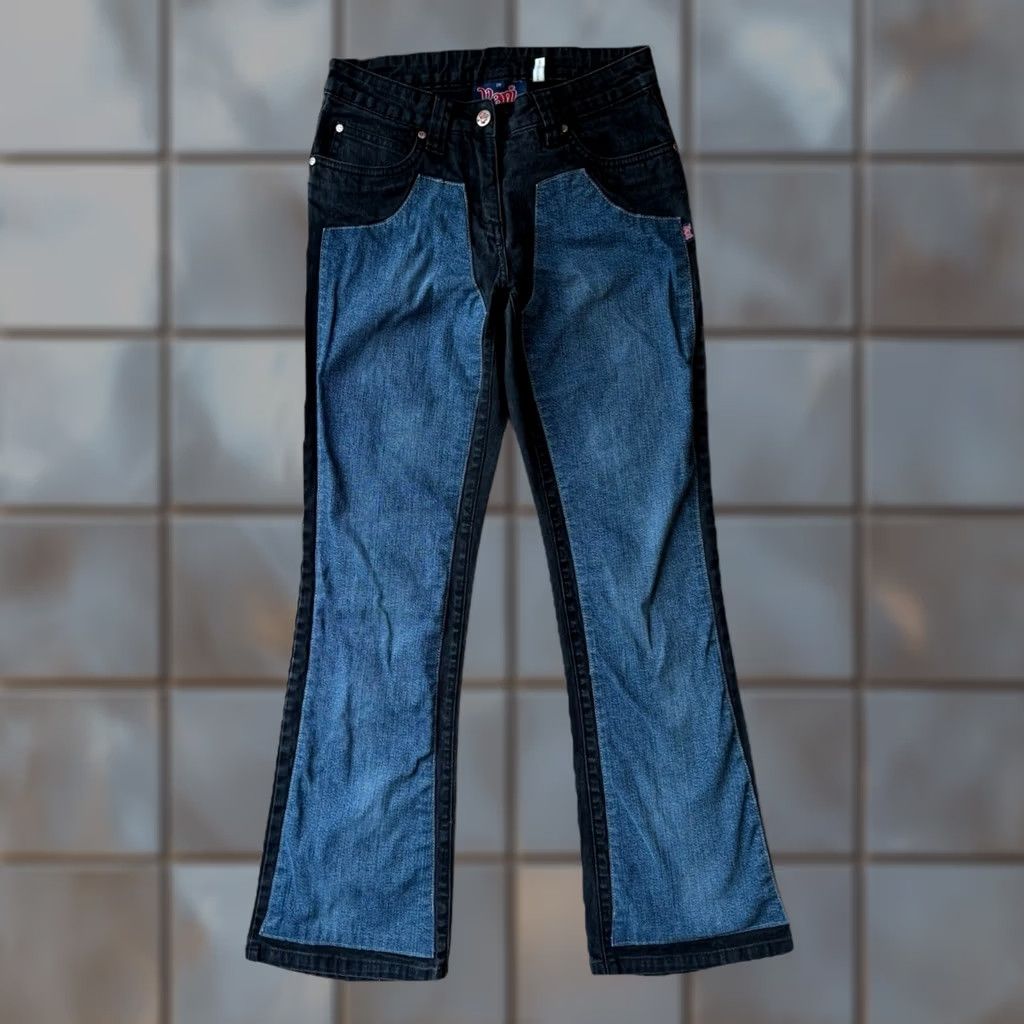 Karl Kani VINTAGE Karl Kani Jeans Women's 27 Blue Black Double Knee Streetwear Flare Size 27" / US 4 / IT 40 - 1 Thumbnail