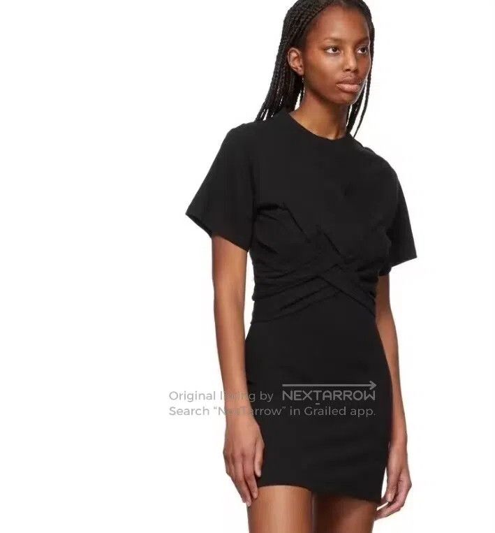 Alexander Wang Alexander Wang Black Ruffled Cross Design Cotton Short Sle Size S / US 4 / IT 40 - 7 Thumbnail