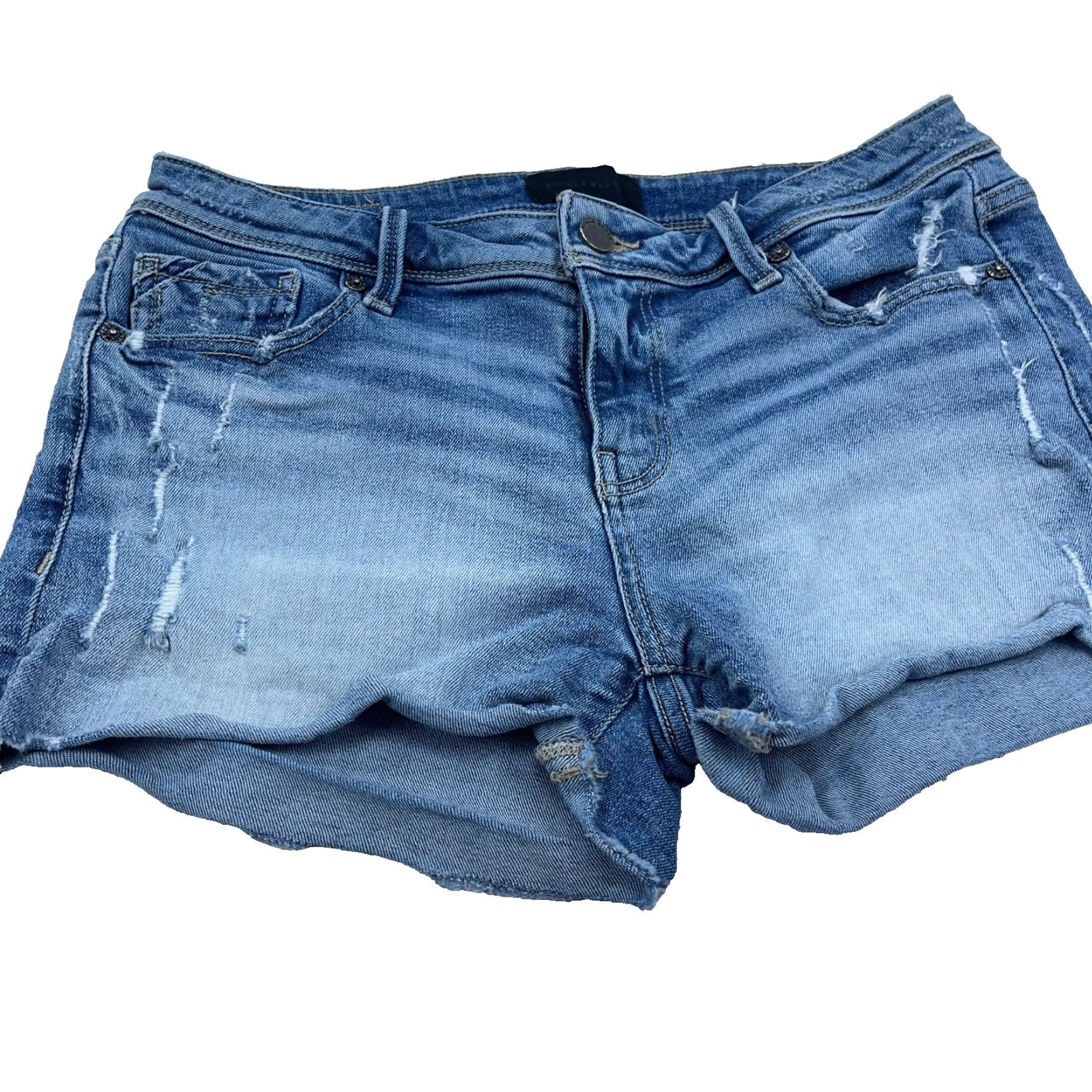 Buckle Black Buckle Black Shorts Women 27 Cut Off Jean Jorts Frayed Faded Stretch Ladies Blue Denim 3 in Inseam 5-Pocket Design Size 27" / US 4 / IT 40 - 3 Thumbnail