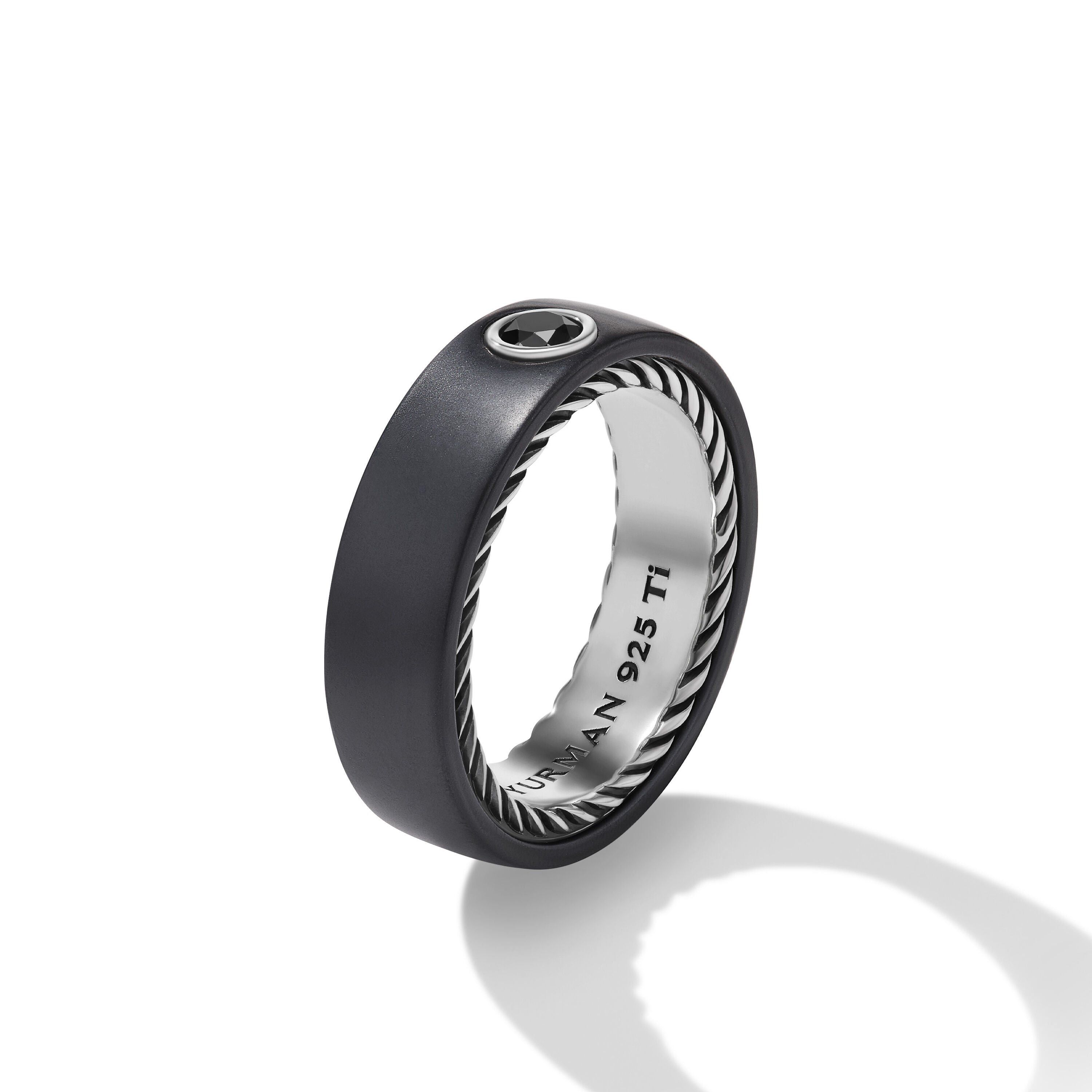 David Yurman o1w1db10526 R25039M/Size 8/ Streamline Band Ring in Black Size ONE SIZE - 2 Thumbnail