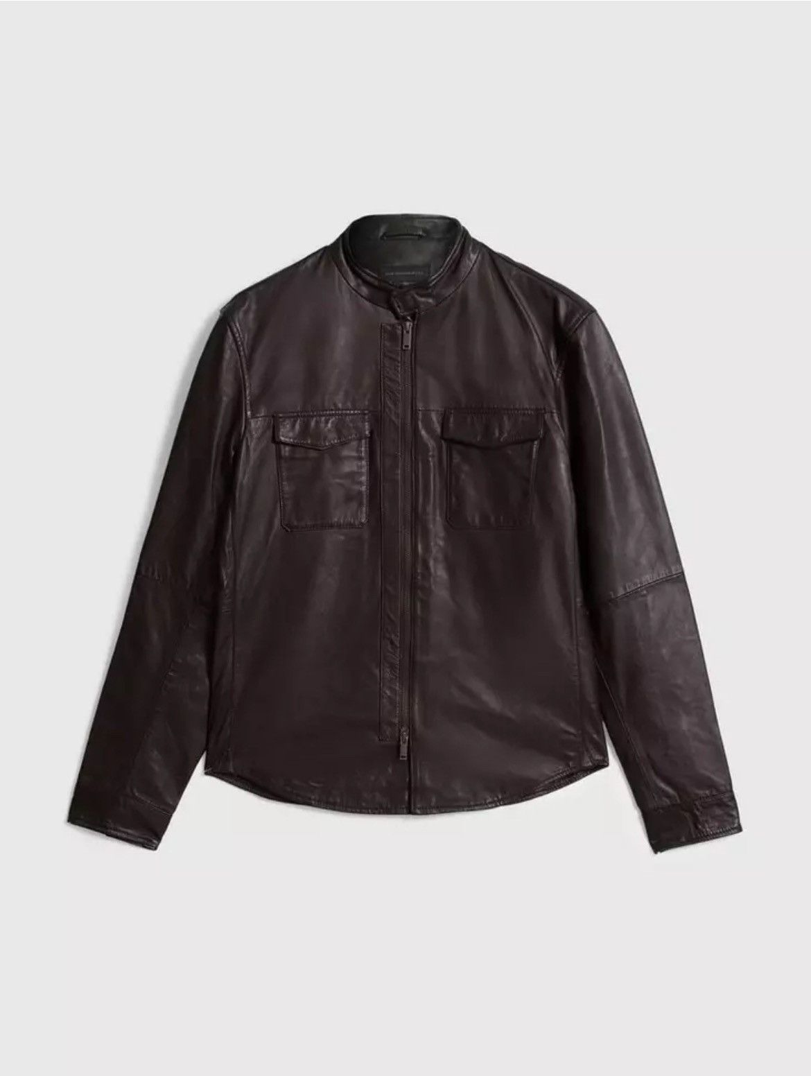 John Varvatos Leather snapfront jacket size medium Size US M / EU 48-50 / 2 - 3 Thumbnail