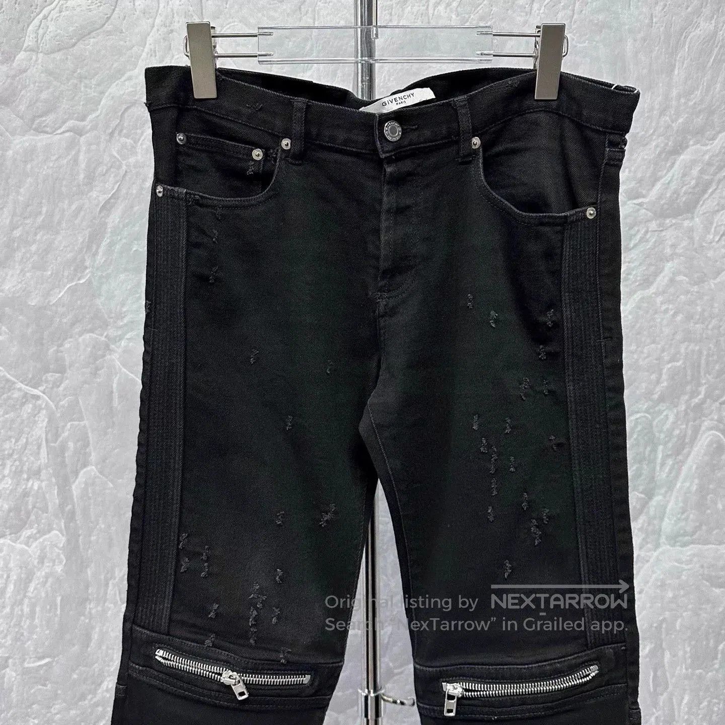 Givenchy Givenchy Distressed Zip Detail Denim Pants. Size US 33 - 3 Thumbnail