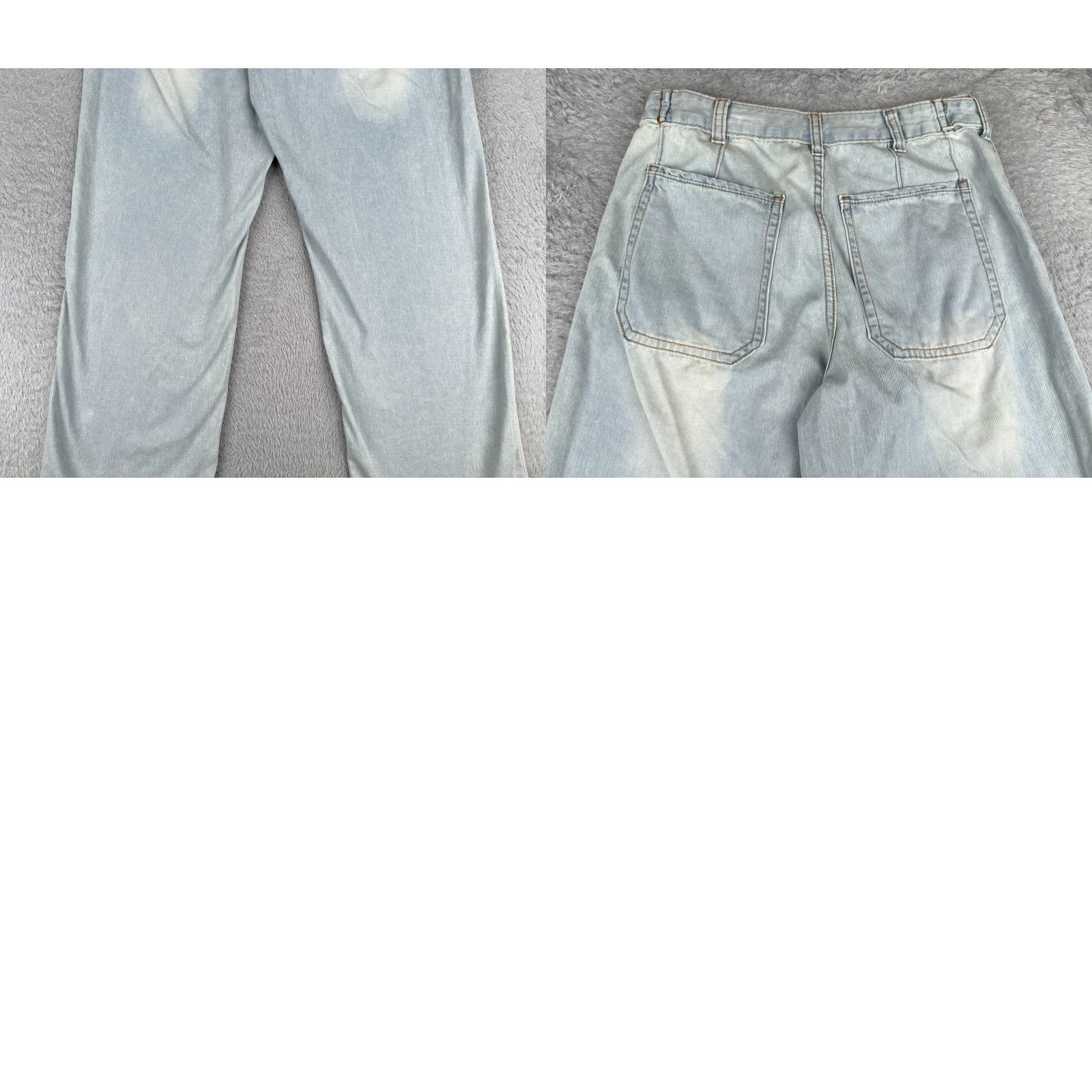 Vintage Gold Trans Jeans Womens 28 Blue Denim Light Wash Distressed 28x30 Regular 5-Pocket Design Zip Button Jeans Womens Size 28" / US 6 / IT 42 - 10 Thumbnail