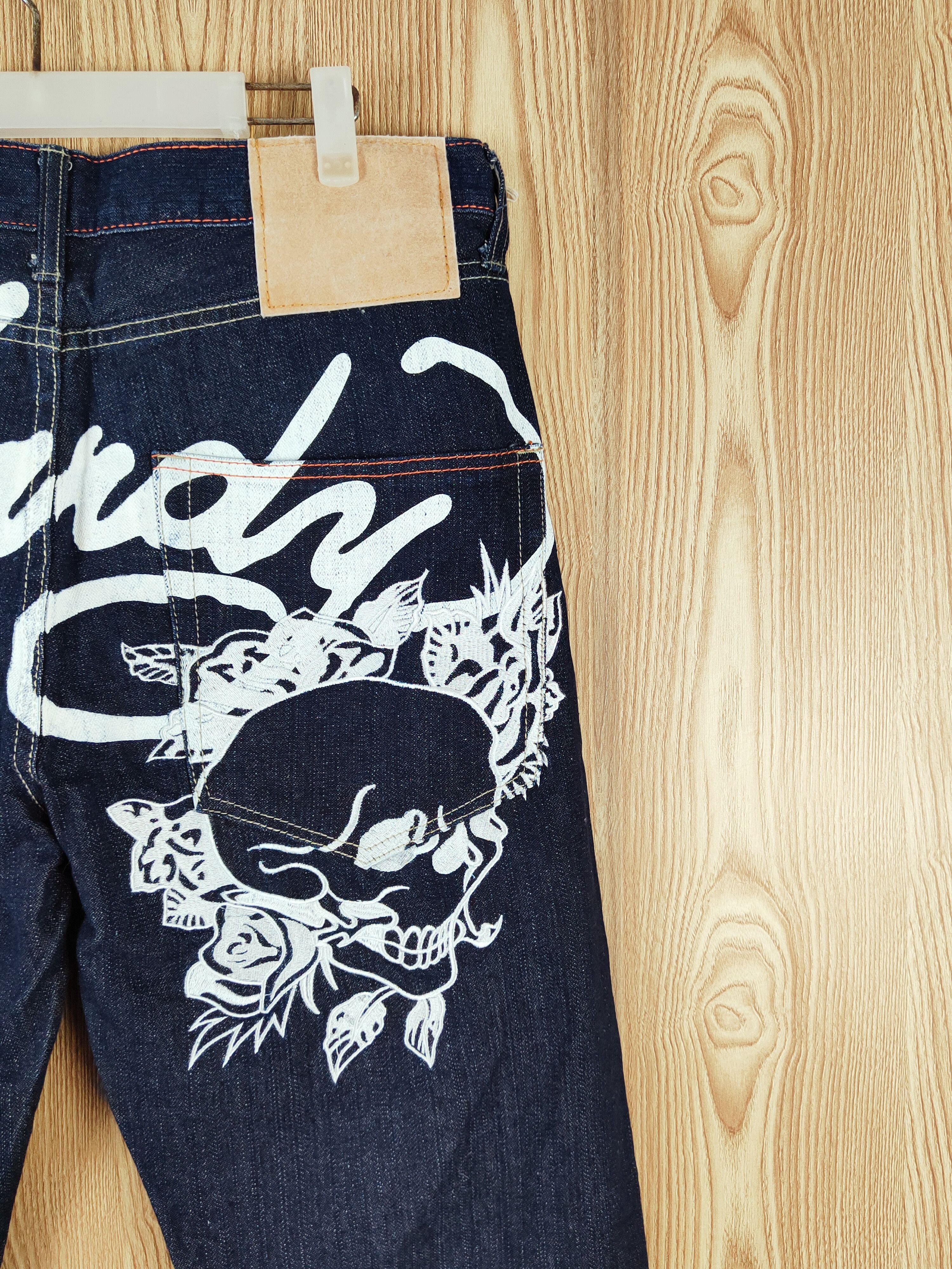 Japanese Brand Japan Dark Blue Distressed Ripped Jeans #W214 Size US 35 - 12 Thumbnail