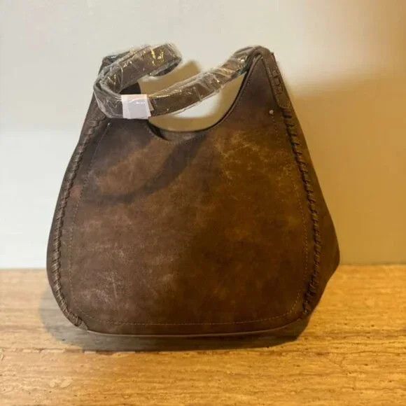 Style & Co Style Co Whip-Stitch Soft Hobo Bag Melted Chocolate Size ONE SIZE - 3 Thumbnail
