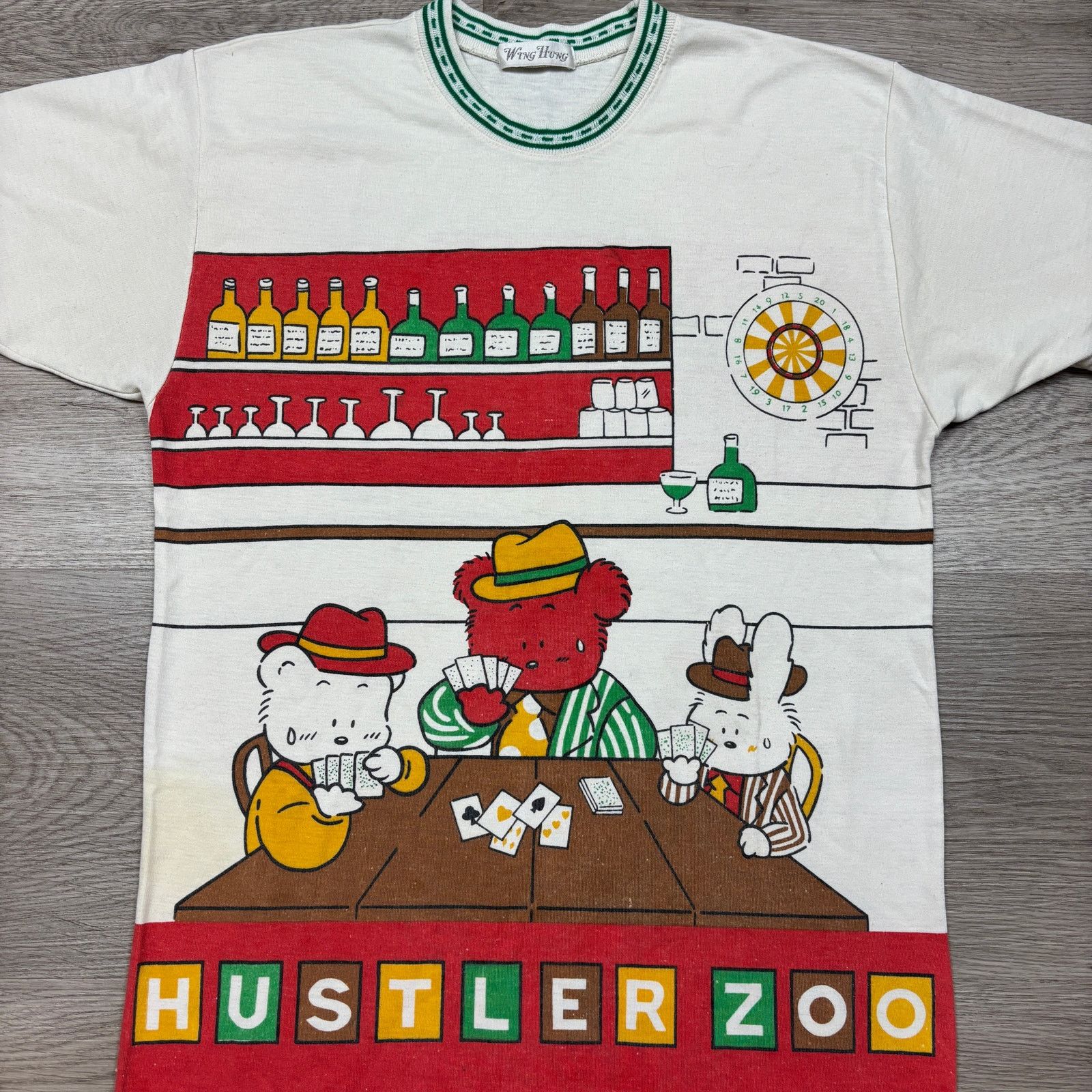 Vintage VTG Wing Hung Hustler Zoo Animal Single Stitch Shirt Small Size US S / EU 44-46 / 1 - 2 Thumbnail