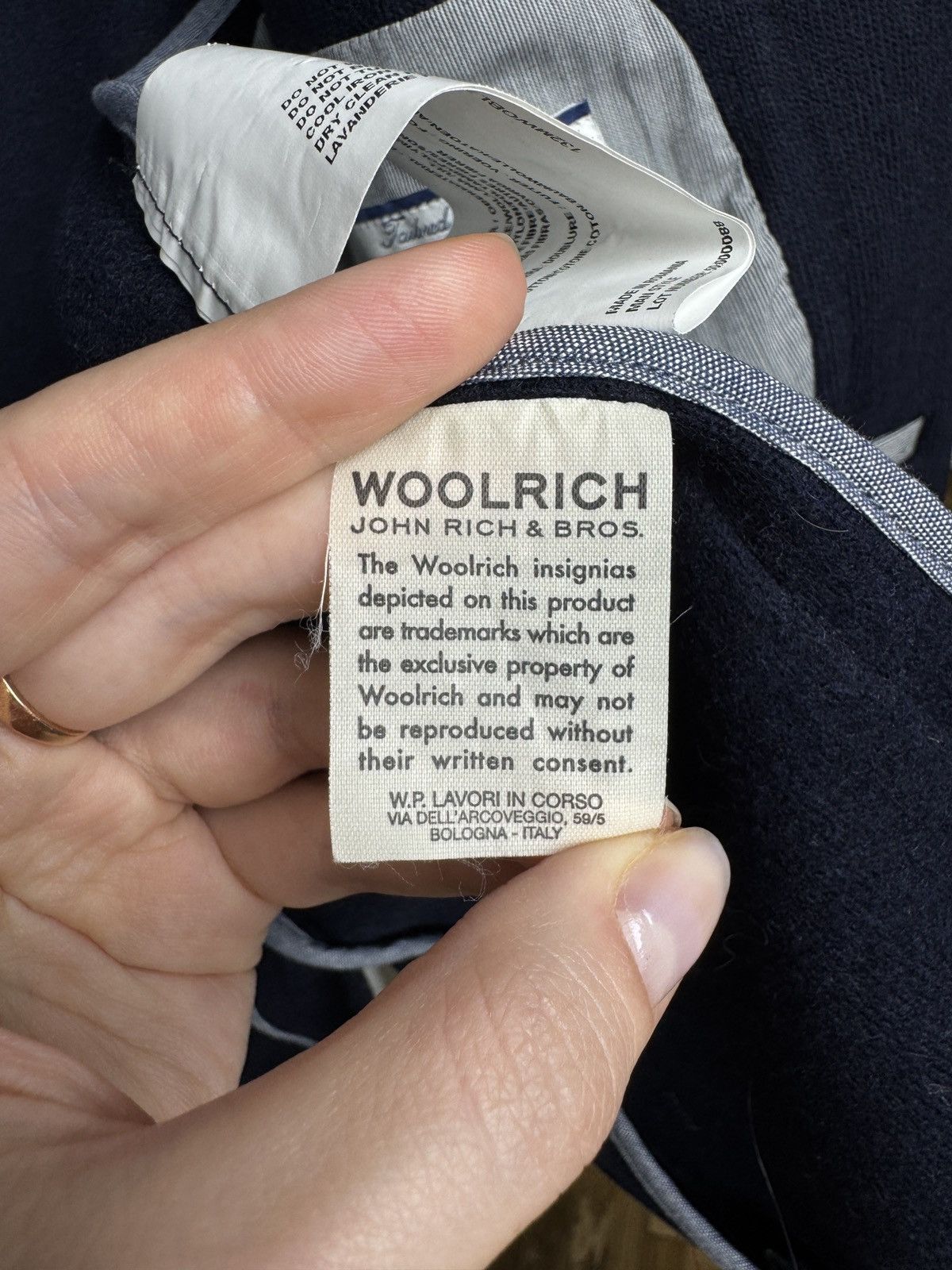Woolrich Woolen Mills WOOLRICH JOHN RICH & BROS Blazer Mens MEDIUM Half Lined Blue Size 40R - 12 Thumbnail