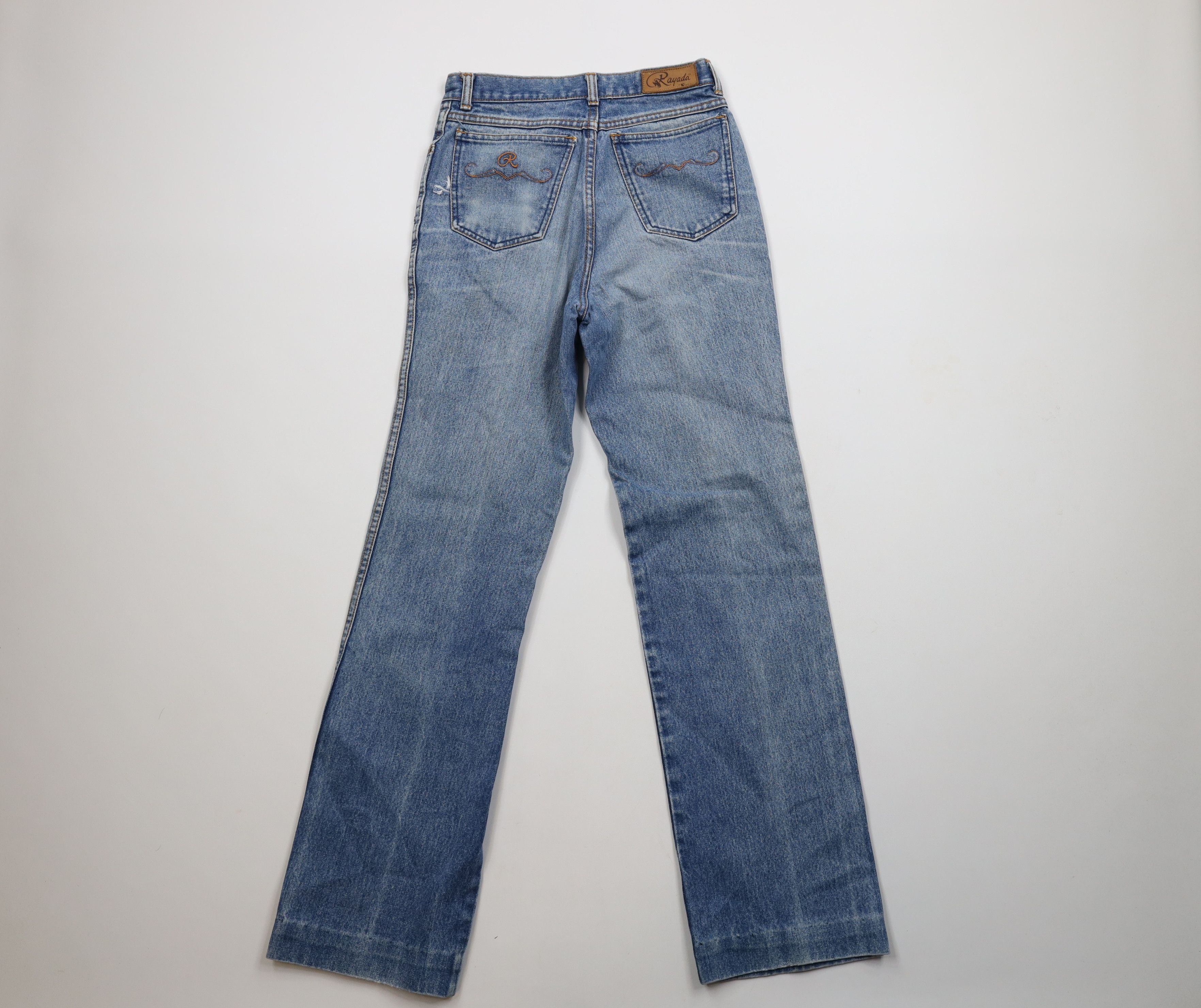 Vintage Vintage 90s Streetwear Faded Flared Denim Jeans Blue Cotton Size 28" / US 6 / IT 42 - 11 Thumbnail