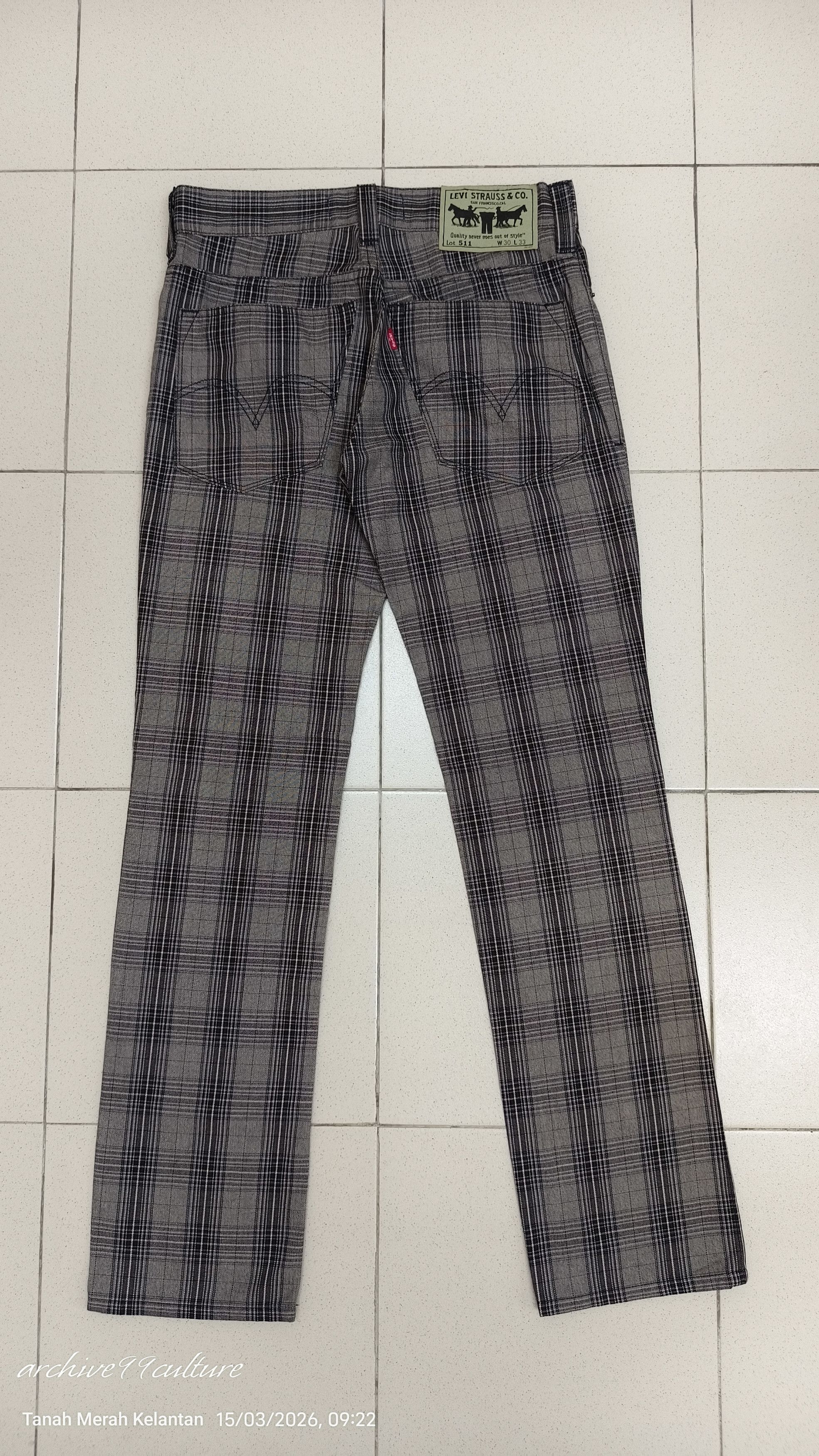 Levi's Levi’s Japan 511 Slim Plaid Tartan Checkered Trousers Size US 30 / EU 46 - 2 Thumbnail