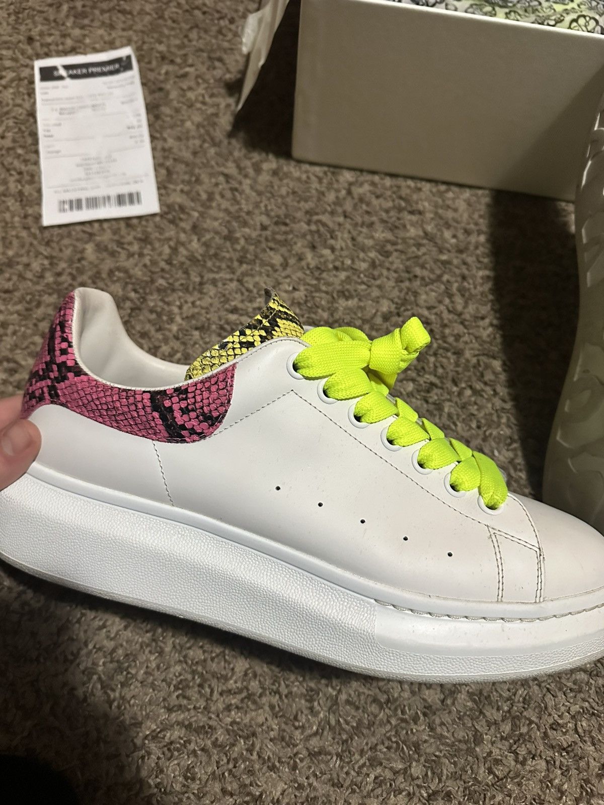 McQ Alexander McQueen Alexander Mcqueen Oversized Sneaker ‘White Multi Snakeskin Size US 11 / EU 44 - 5 Thumbnail
