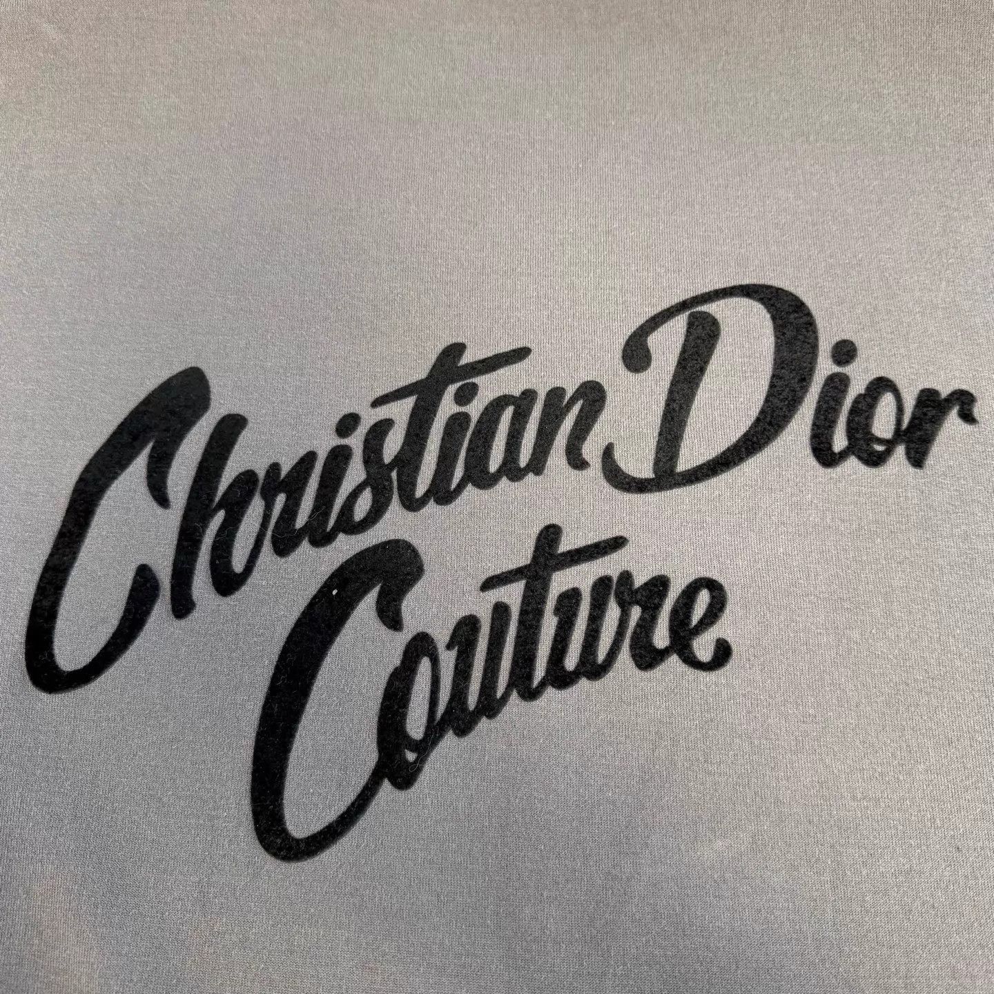 Dior DIOR 24 Flocked Logo Cotton Crew Short Tee Deep XL Size US XL / EU 56 / 4 - 7 Thumbnail