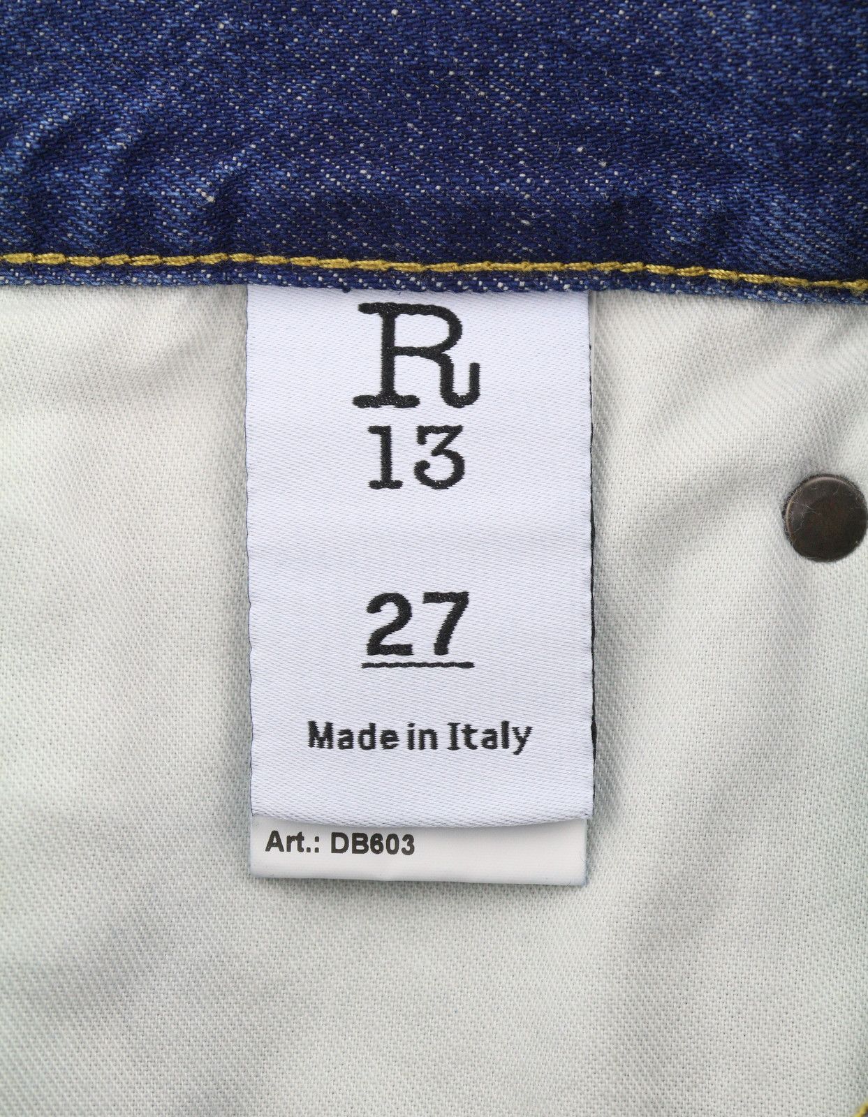 R13 CROSS OVER 27 Oasis Blue Distress 88283 Size 27" / US 4 / IT 40 - 10 Thumbnail