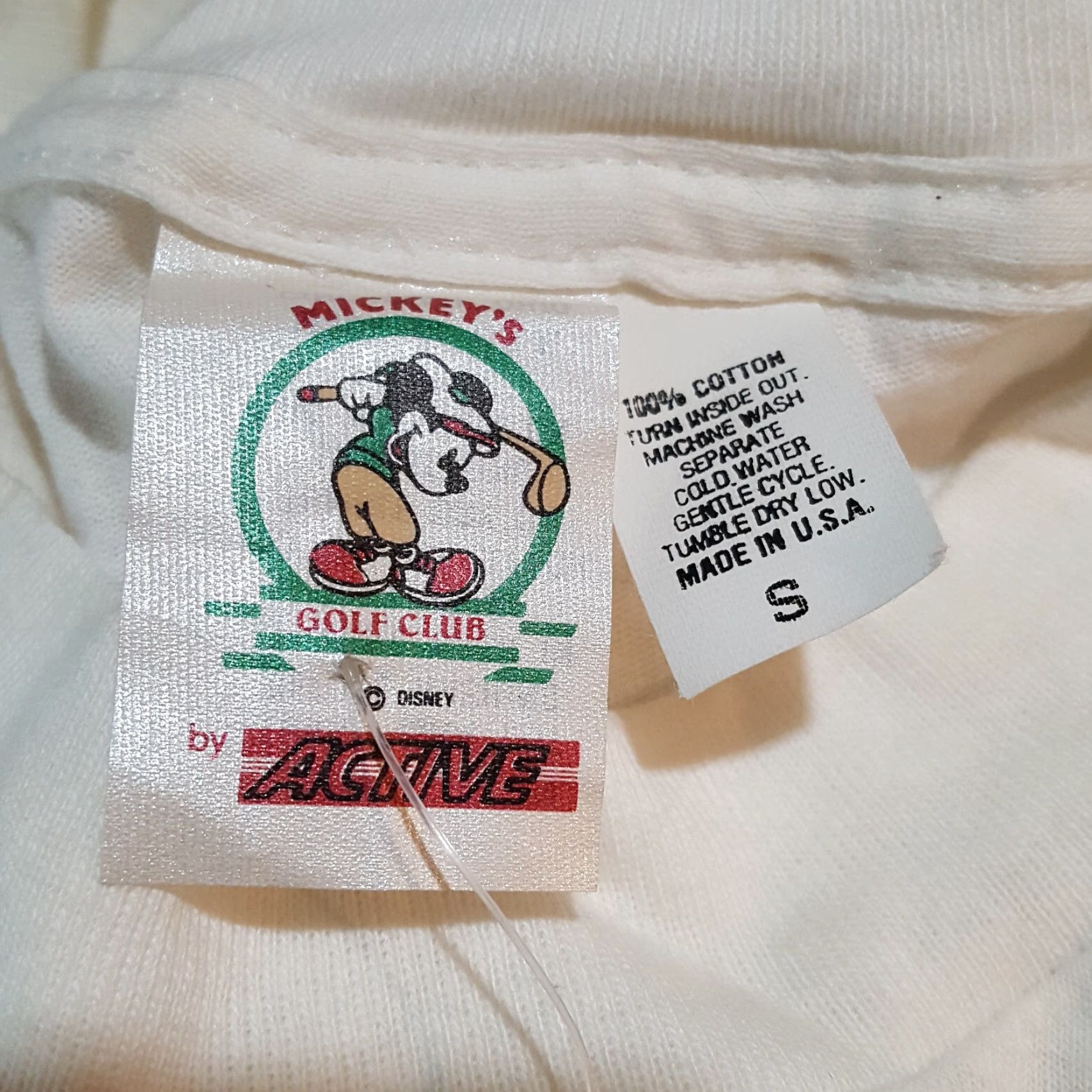 Disney VINTAGE Mickey's Golf Club 90s Disney Cartoon T-Shirt Men Small White Cotton Retro Preppy USA Made Size US S / EU 44-46 / 1 - 7 Thumbnail