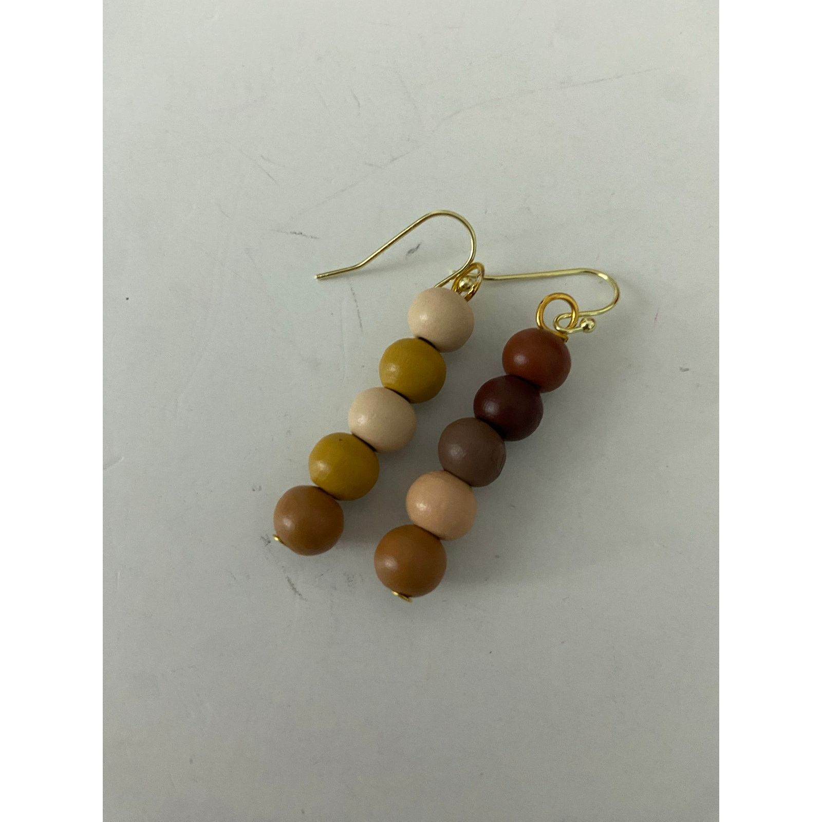 Handmade Colorful, brown earrings Size ONE SIZE - 4 Thumbnail