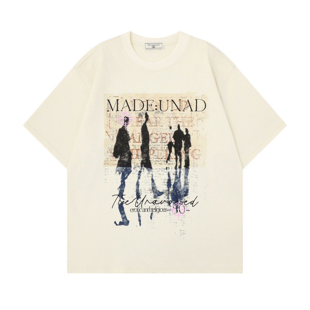 Japanese Brand Men's Loose-Fit Hip-Hop Casual T-Shirt with Silhouette Print Size US M / EU 48-50 / 2 - 1 Thumbnail