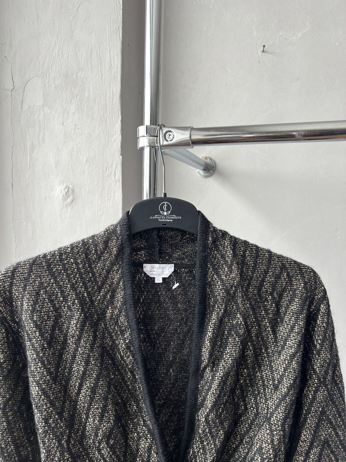 Max Mara MAX MARA ITALY CLASSIC ABSTRACT MOHAIR WOOL CARDIGAN SWEATER Size XL / US 12-14 / IT 48-50 - 6 Thumbnail