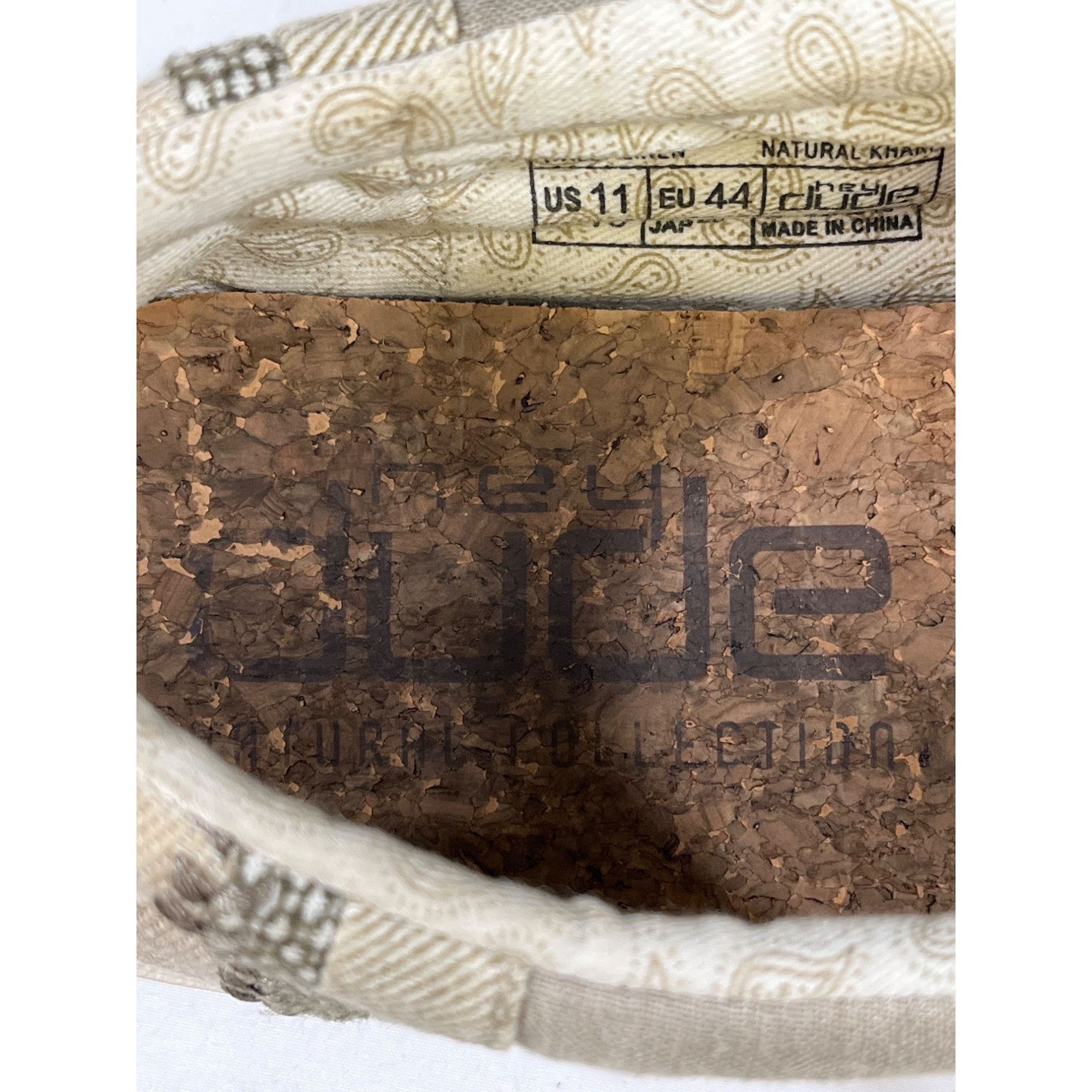 Other Hey Dude Wally Linen Men's Beige Slip-on Shoes Size 11 SKU 6 Size US 11 / EU 44 - 7 Thumbnail